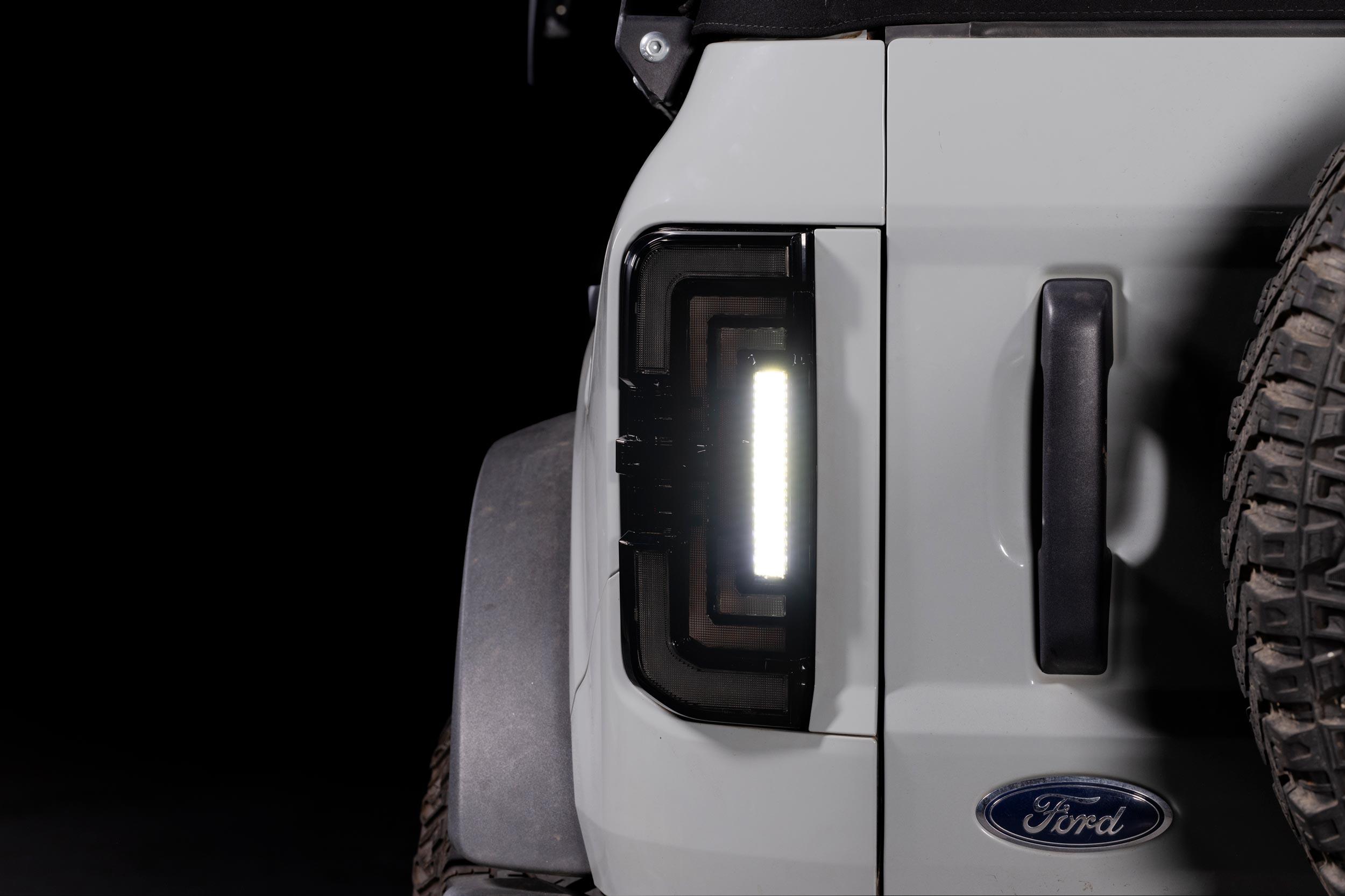 XB LED Tail Lights: Ford Bronco (2021+) (Smoked or Red) - Apollo Off-Road