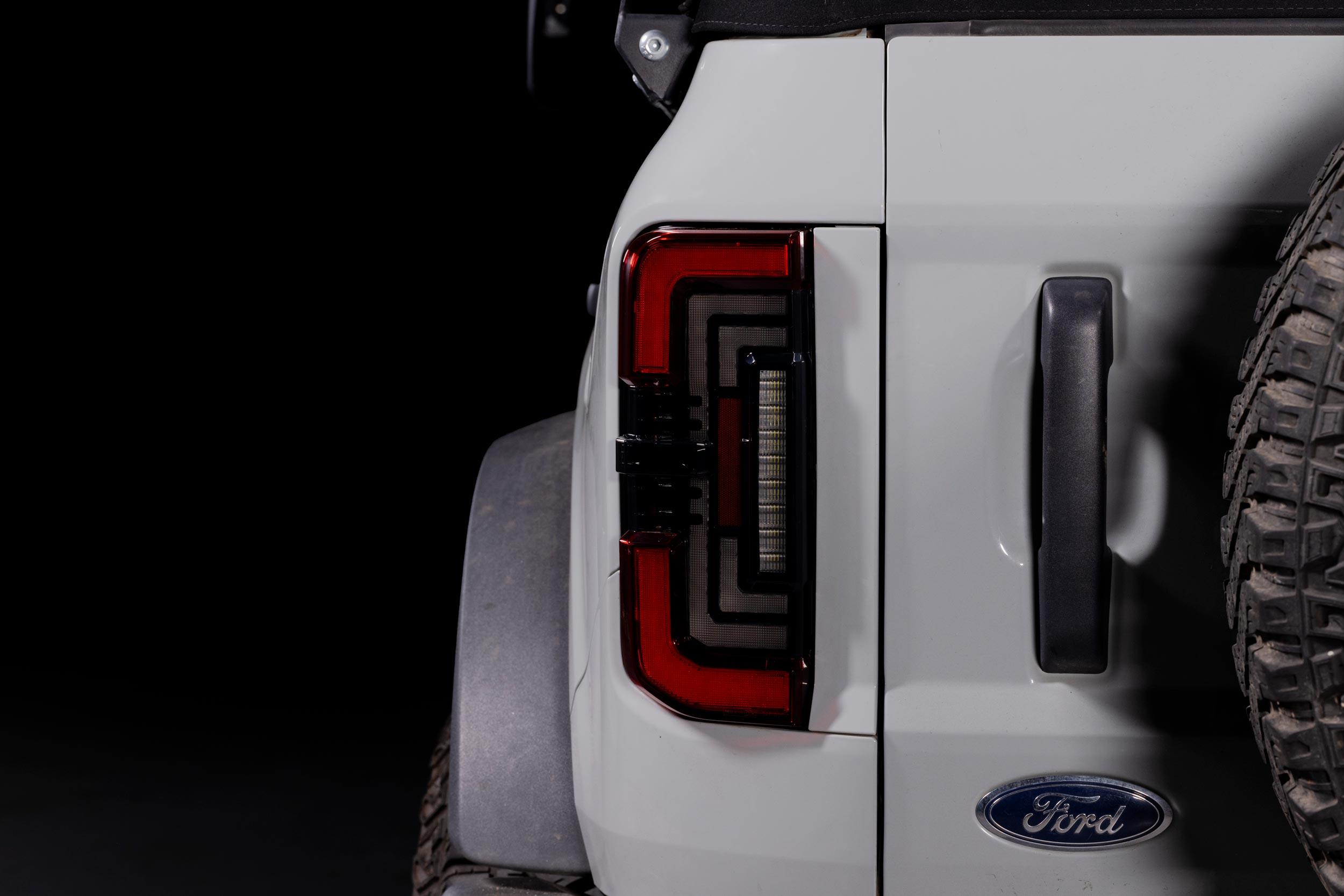 XB LED Tail Lights: Ford Bronco (2021+) (Smoked or Red) - Apollo Off-Road