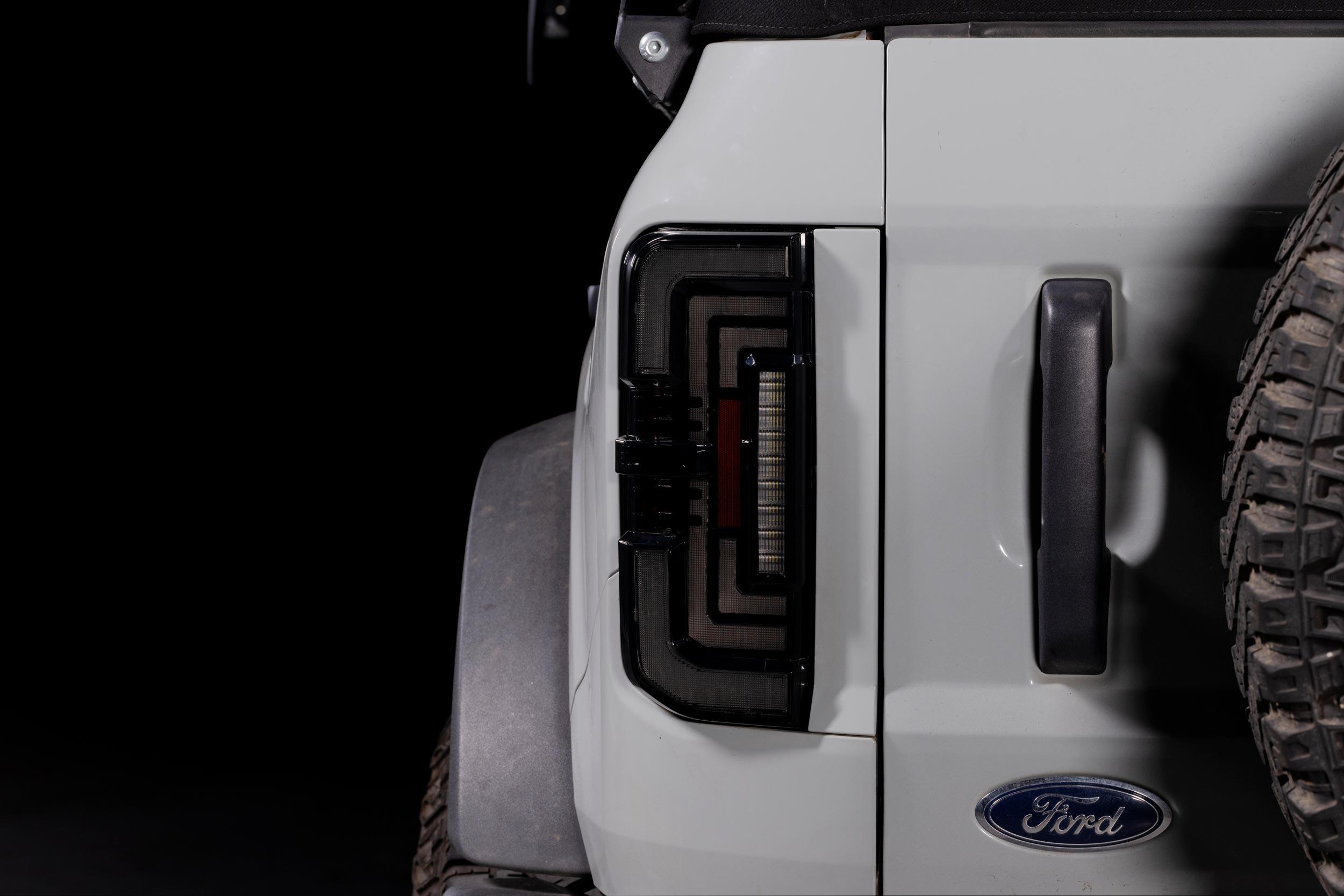 XB LED Tail Lights: Ford Bronco (2021+) (Smoked or Red) - Apollo Off-Road