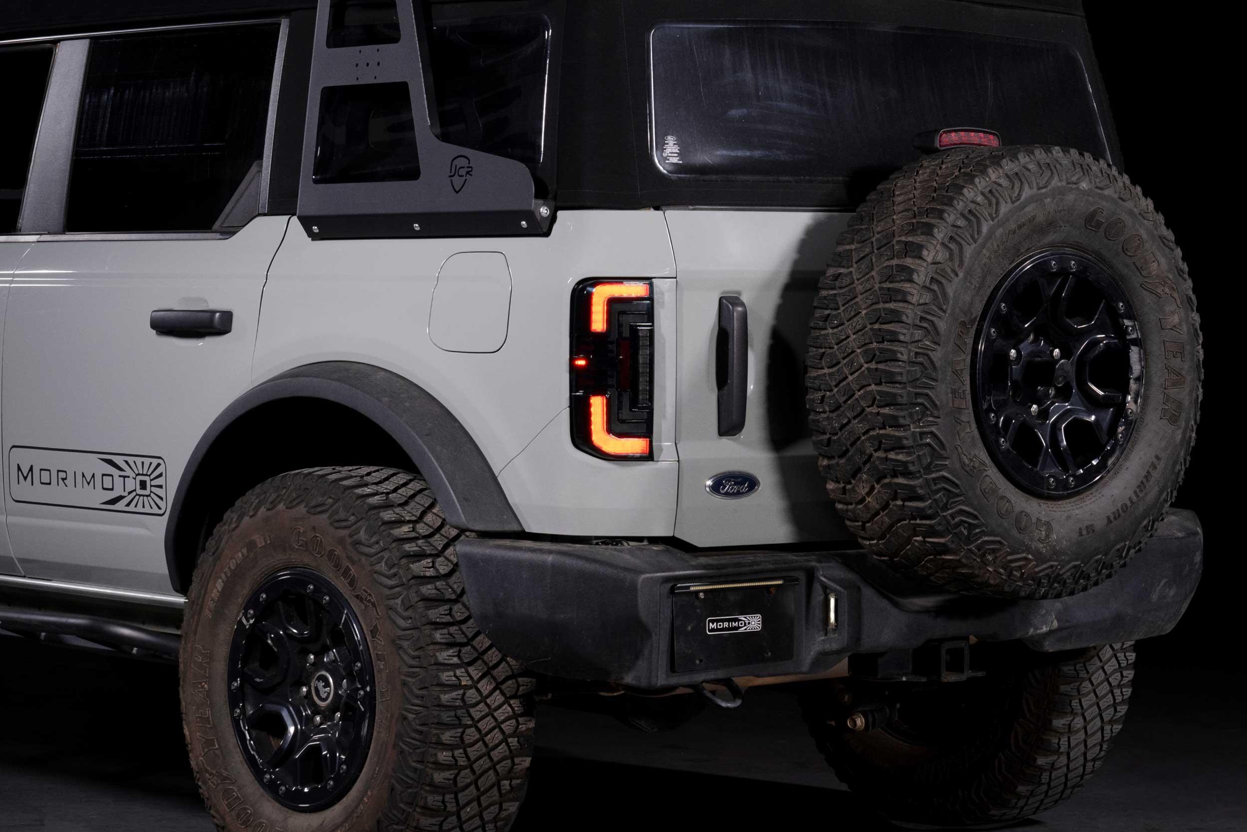 XB LED Tail Lights: Ford Bronco (2021+) (Smoked or Red) - Apollo Off-Road