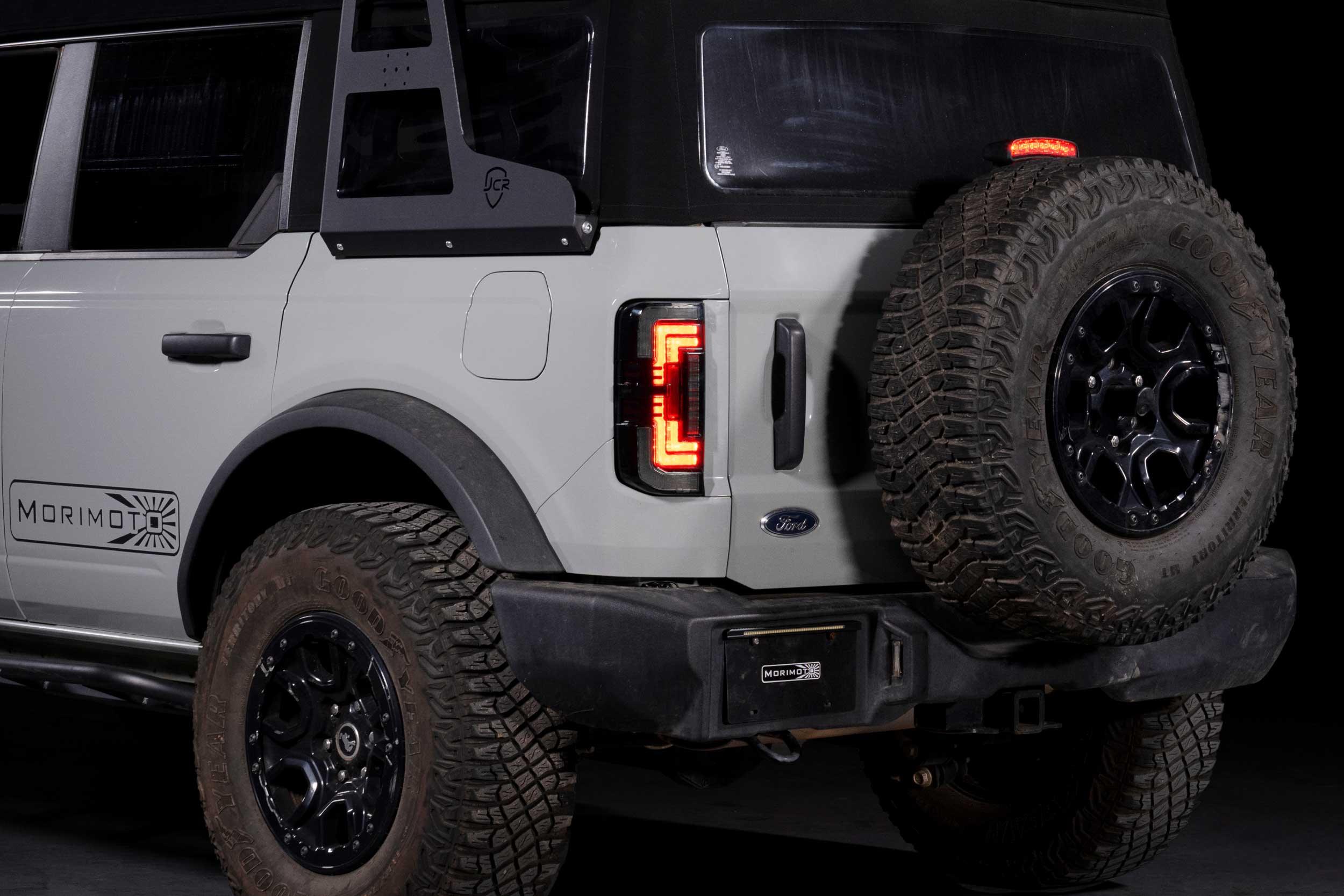 XB LED Tail Lights: Ford Bronco (2021+) (Smoked or Red) - Apollo Off-Road