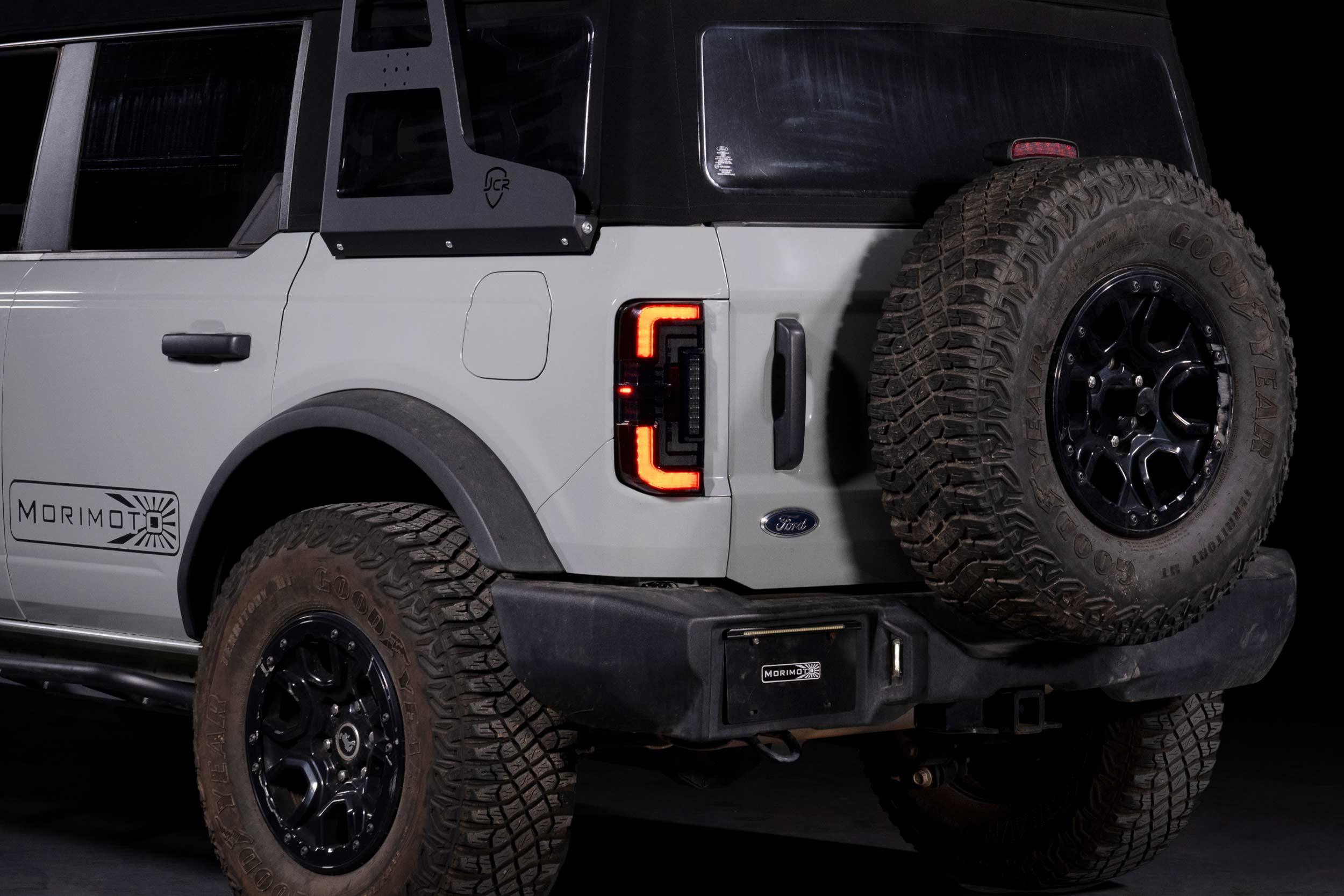 XB LED Tail Lights: Ford Bronco (2021+) (Smoked or Red) - Apollo Off-Road