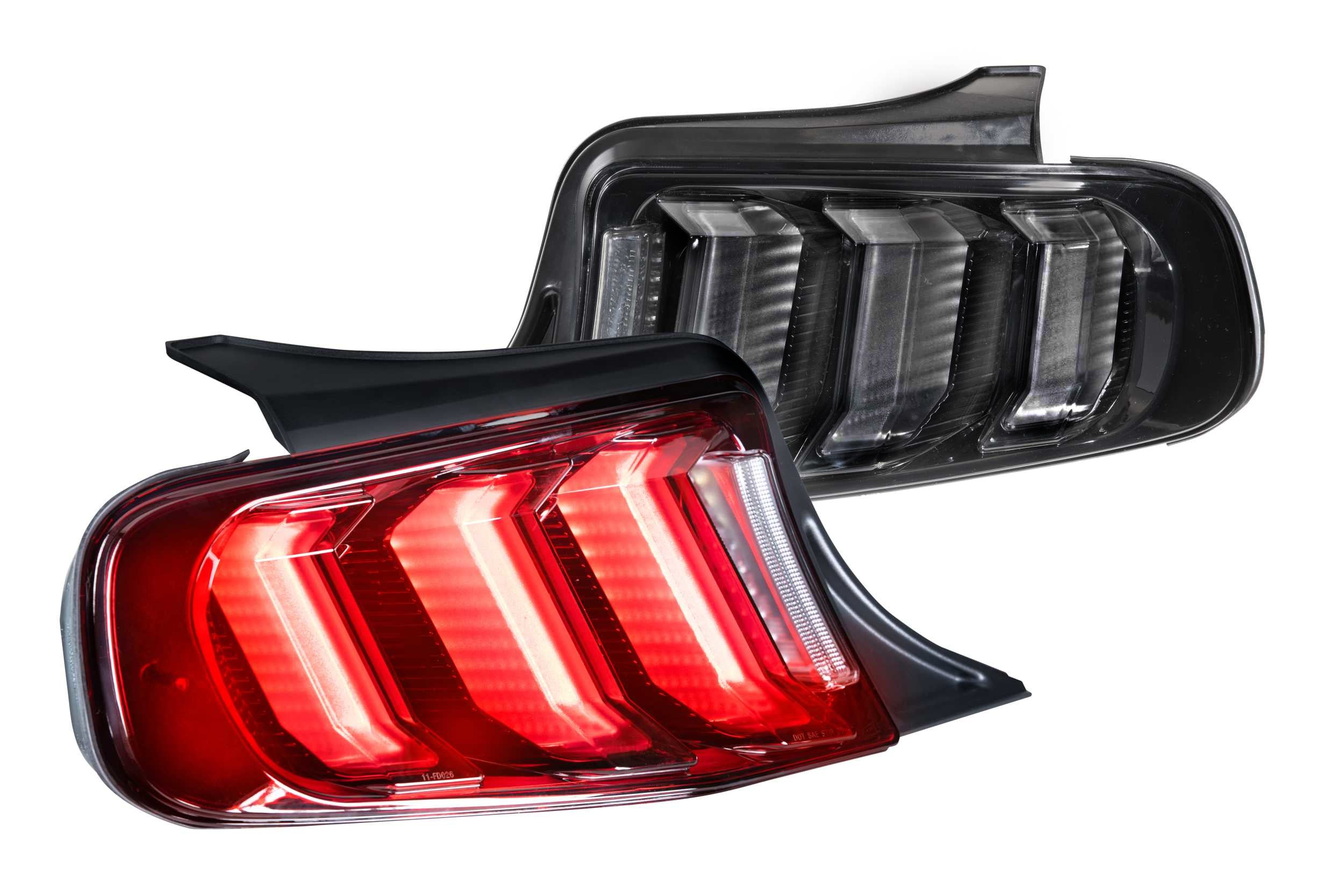 XB LED Tail Lights: Ford Mustang (13-14) (Pair / Facelift / Red) - Apollo Off-Road