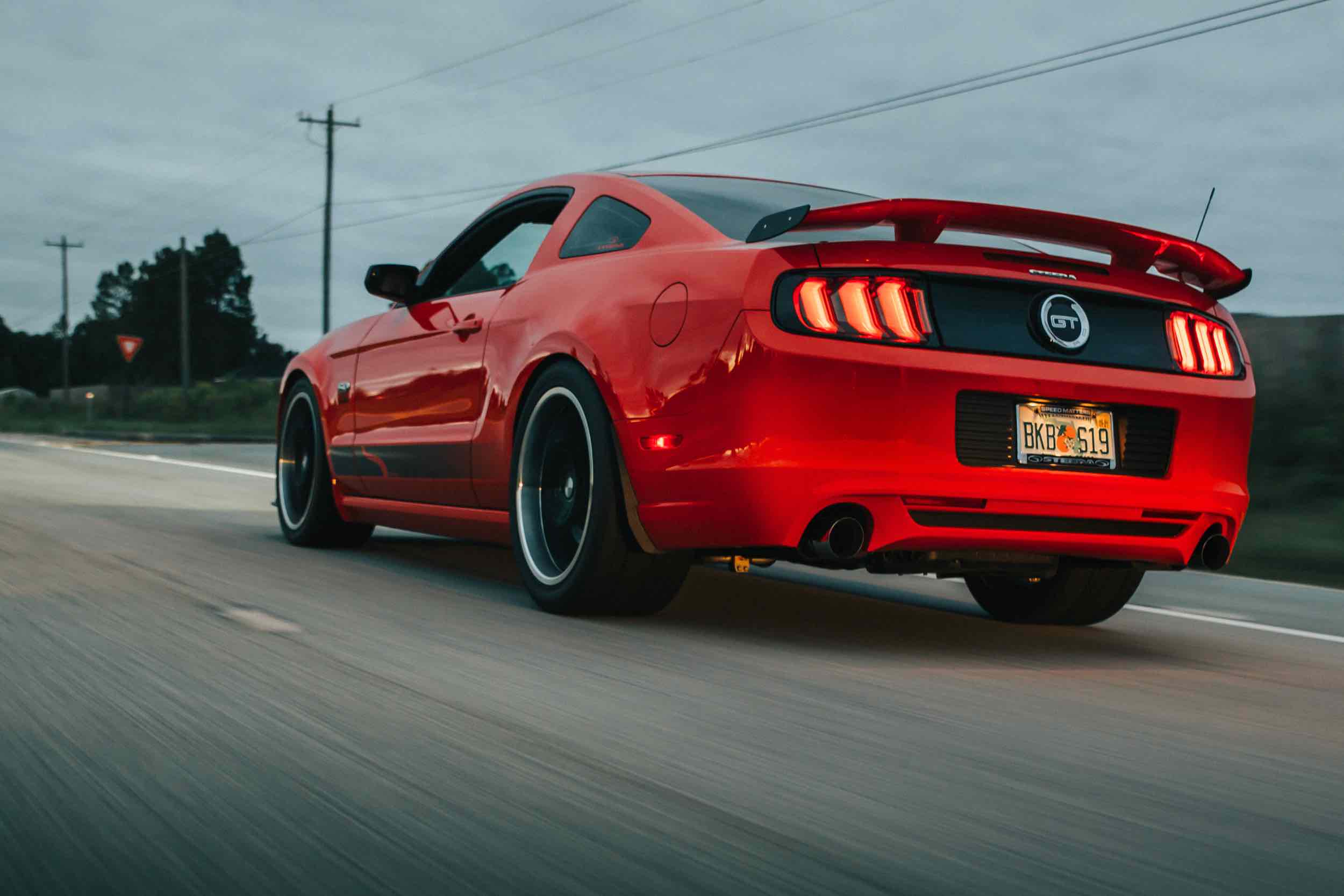 XB LED Tail Lights: Ford Mustang (13-14) (Pair / Facelift / Red) - Apollo Off-Road