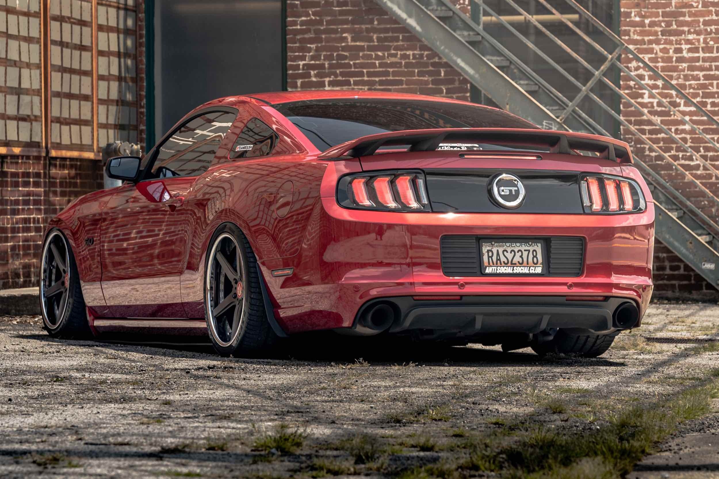 XB LED Tail Lights: Ford Mustang (13-14) (Pair / Facelift / Red) - Apollo Off-Road