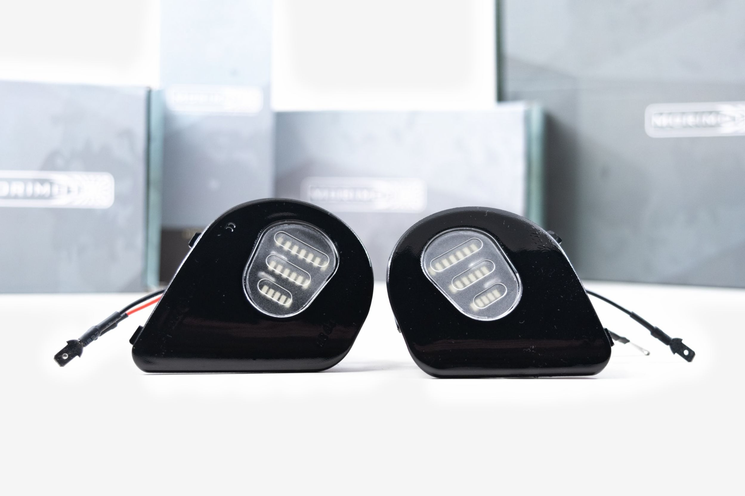 XB Mirror Puddle Lights: Dodge Ram (10-19 / Pair) - Apollo Off-Road