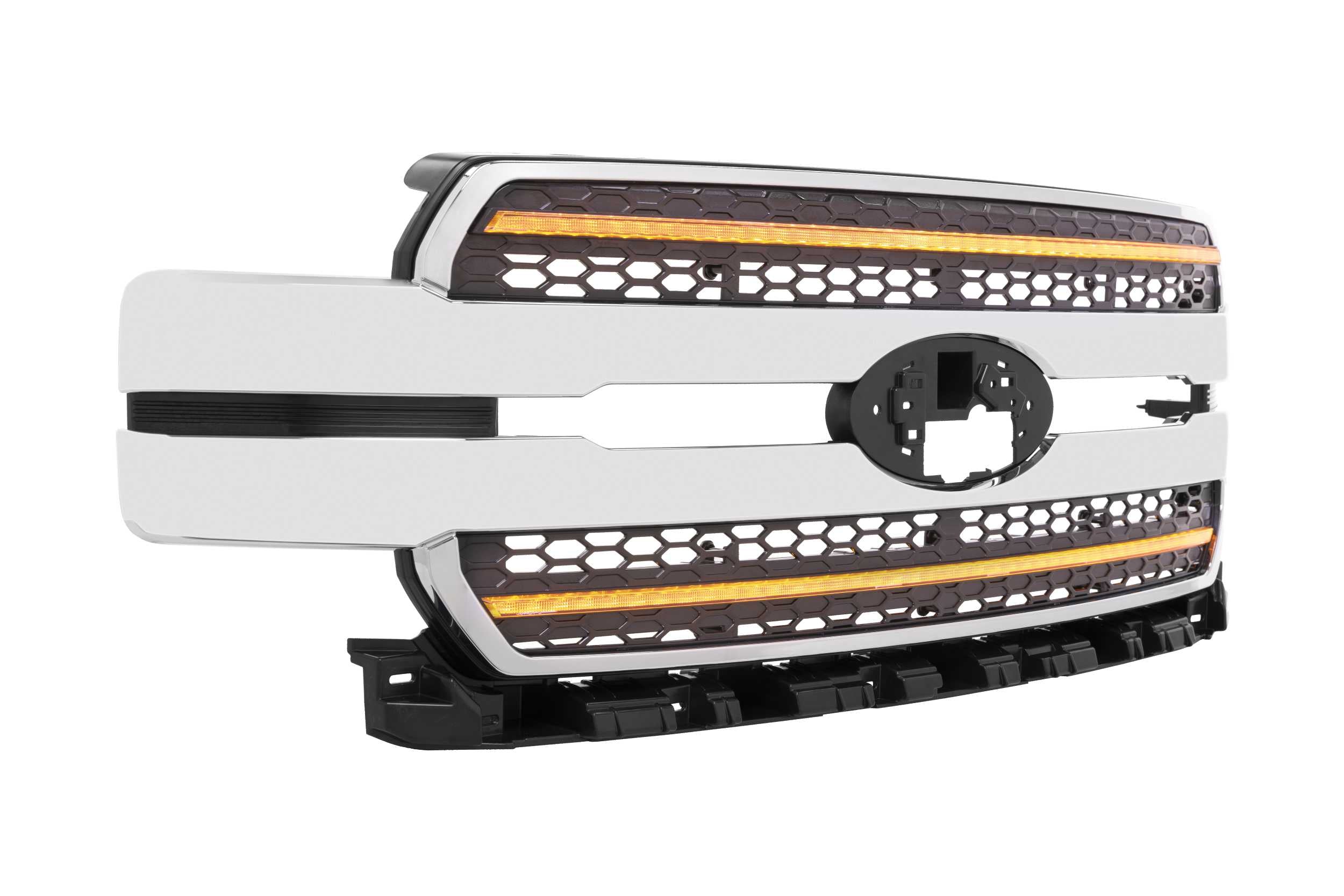 XBG LED Grille: Ford F150 (18-20) (Chrome Finish / Amber DRL) - Apollo Off-Road