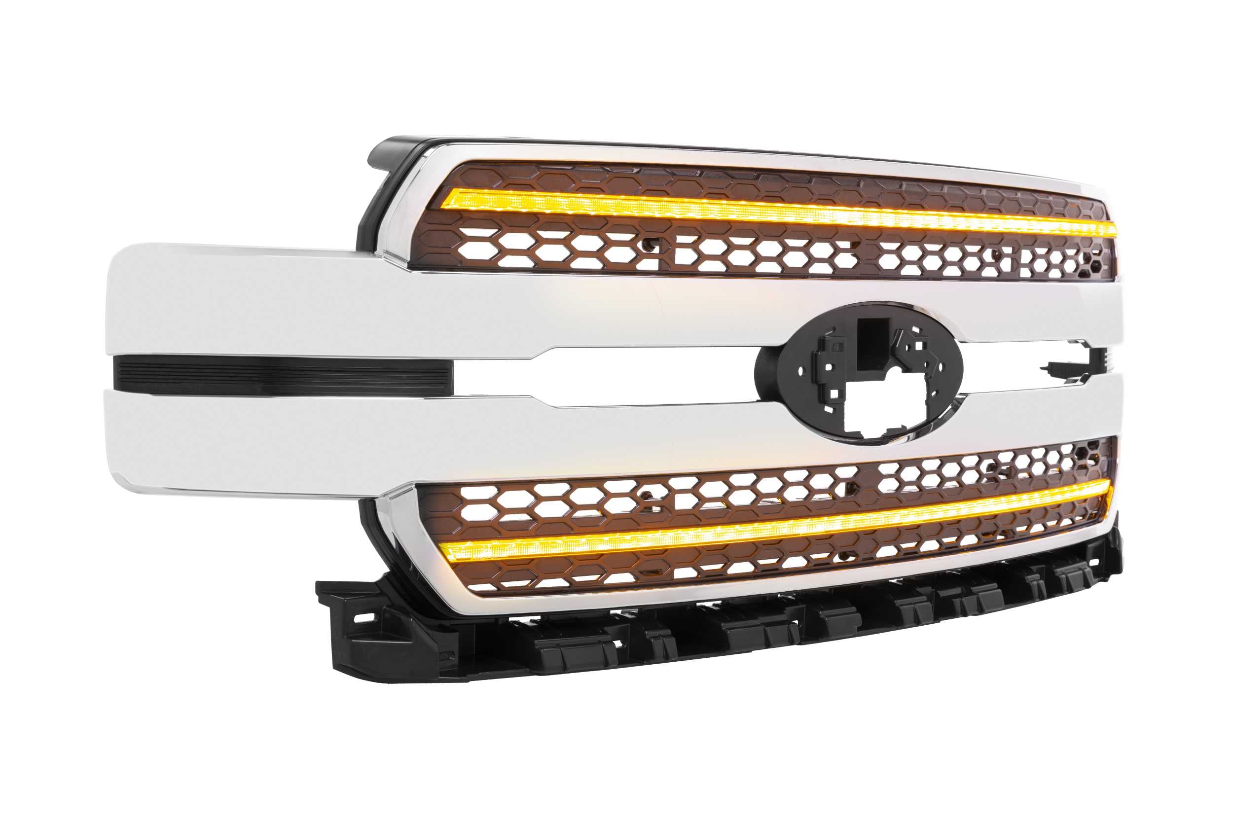 XBG LED Grille: Ford F150 (18-20) (Chrome Finish / Amber DRL) - Apollo Off-Road