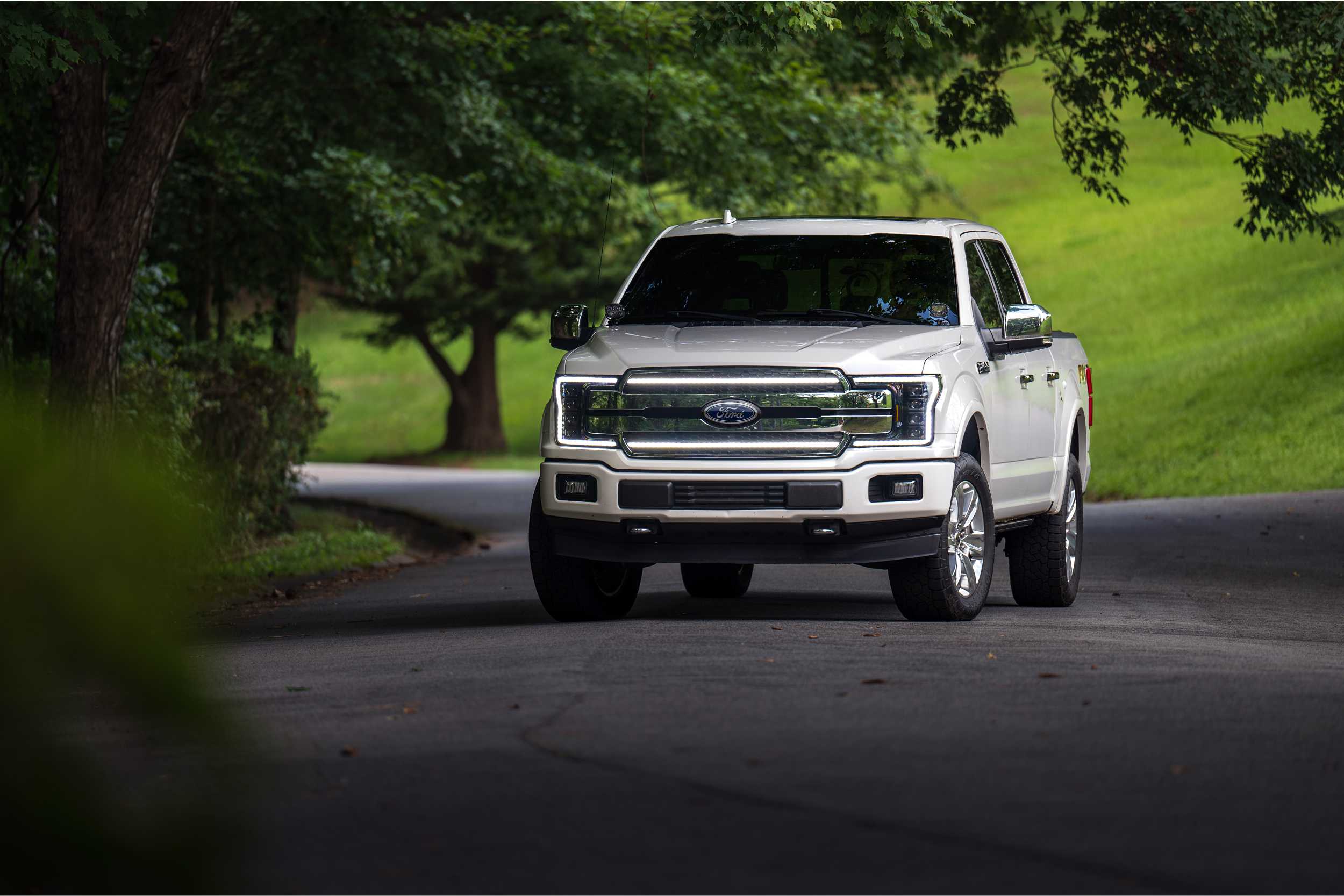 XBG LED Grille: Ford F150 (18-20) (Chrome Finish / White DRL) - Apollo Off-Road
