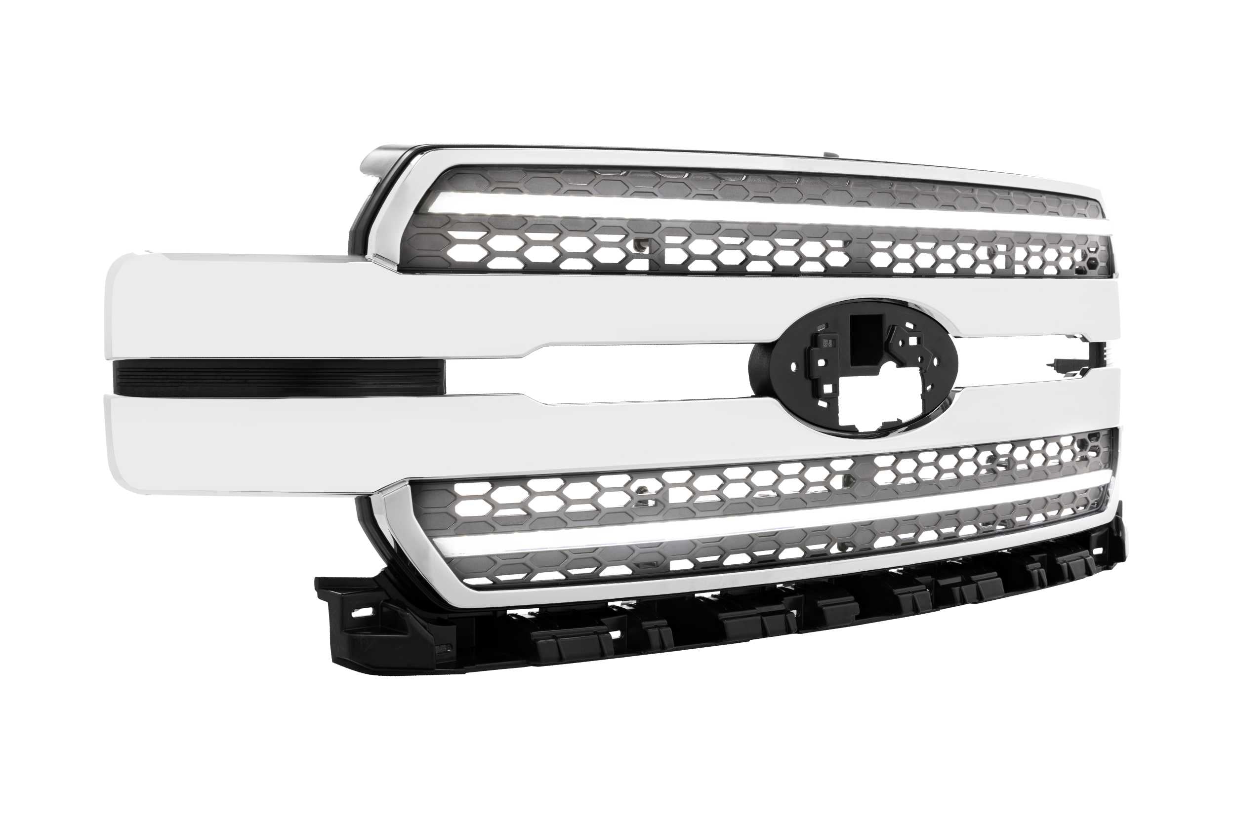 XBG LED Grille: Ford F150 (18-20) (Chrome Finish / White DRL) - Apollo Off-Road