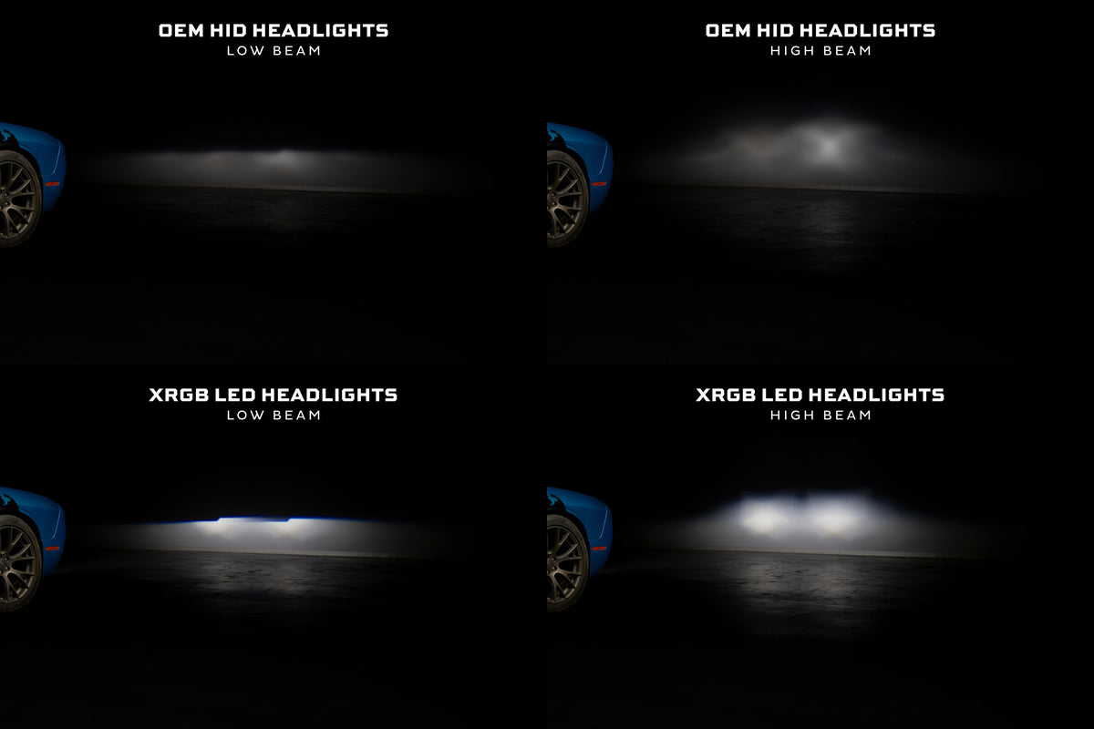 XRGB LED Headlights: 2015-2023 Dodge Challenger (RGB / Set) - Apollo Off-Road