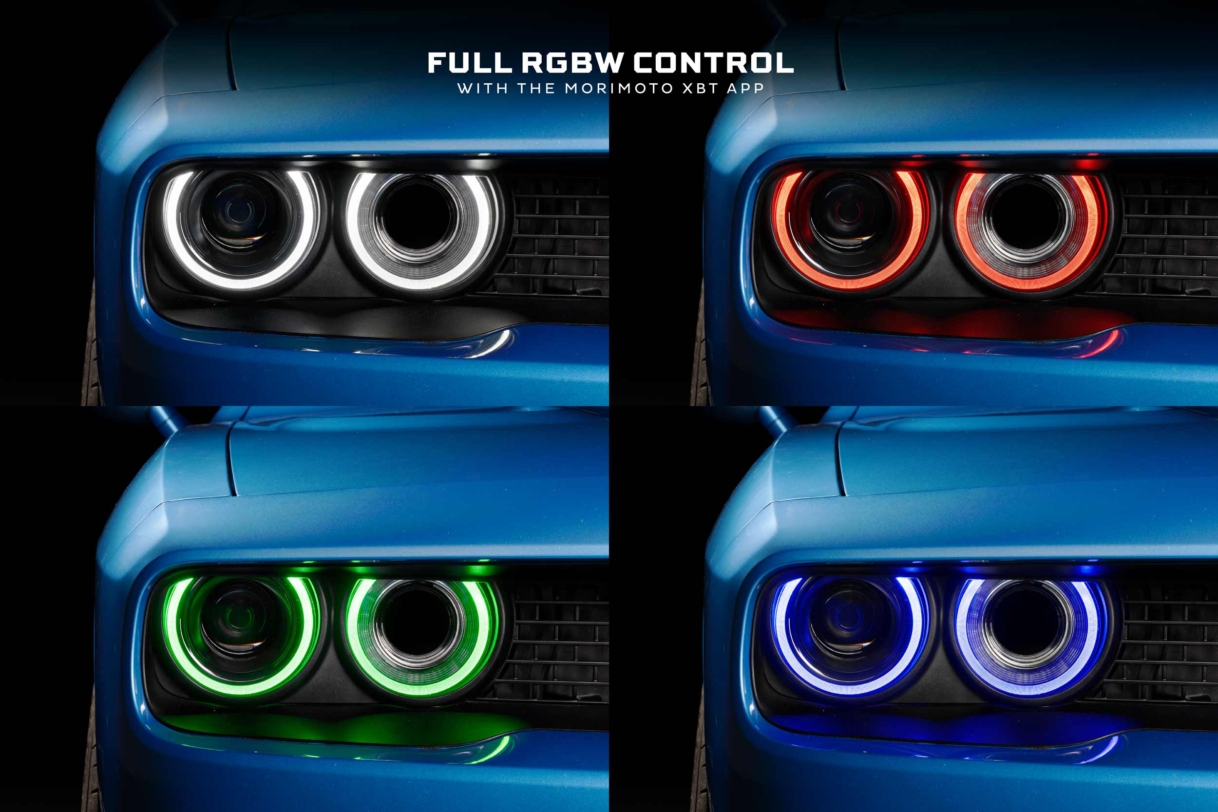 XRGB LED Headlights: 2015-2023 Dodge Challenger (RGB / Set) - Apollo Off-Road