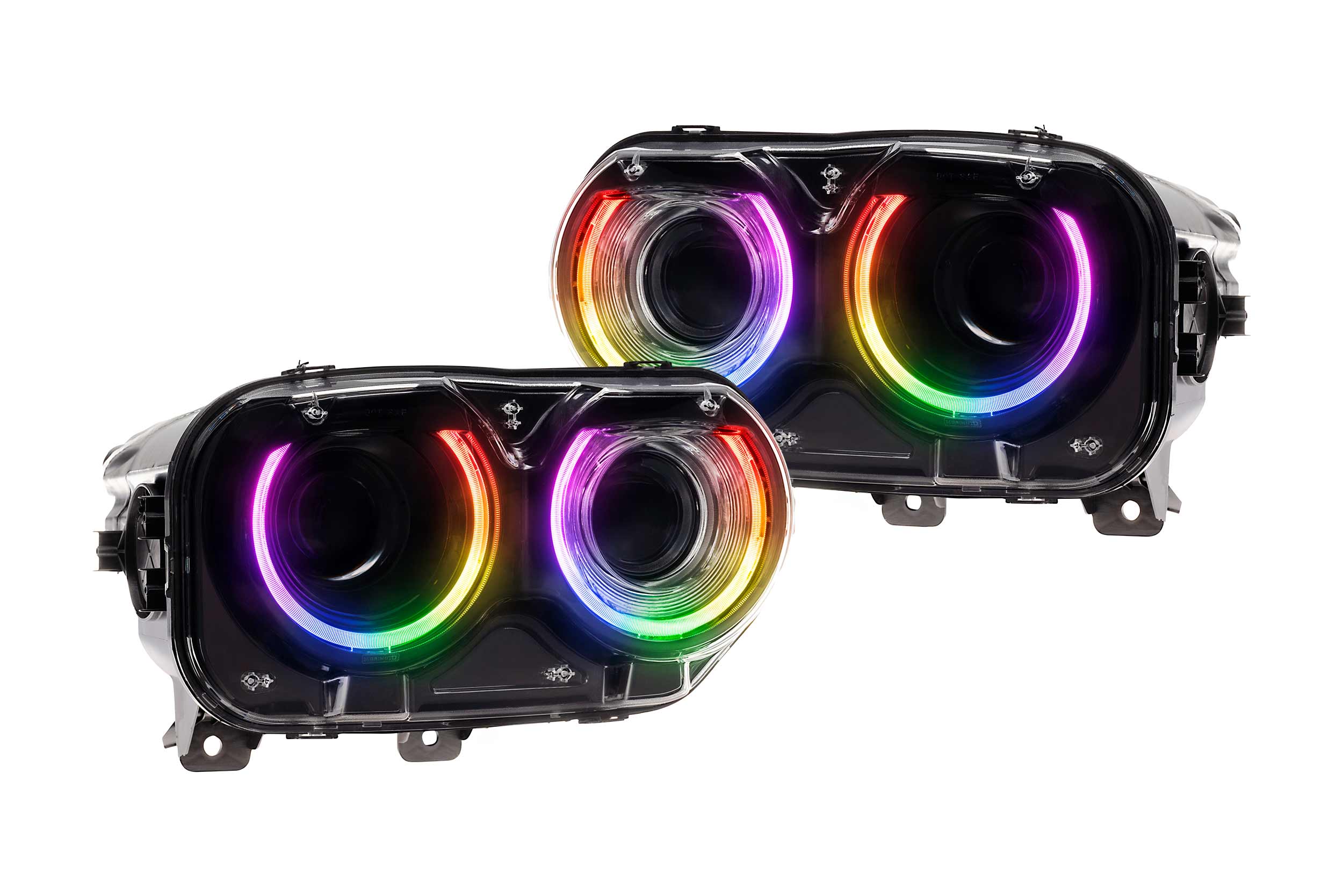 XRGB LED Headlights: 2015-2023 Dodge Challenger (RGB / Set) - Apollo Off-Road