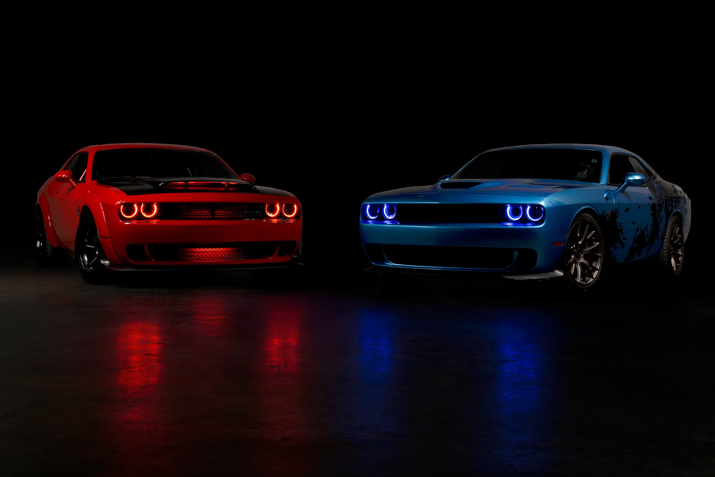 XRGB LED Headlights: 2015-2023 Dodge Challenger (RGB / Set) - Apollo Off-Road