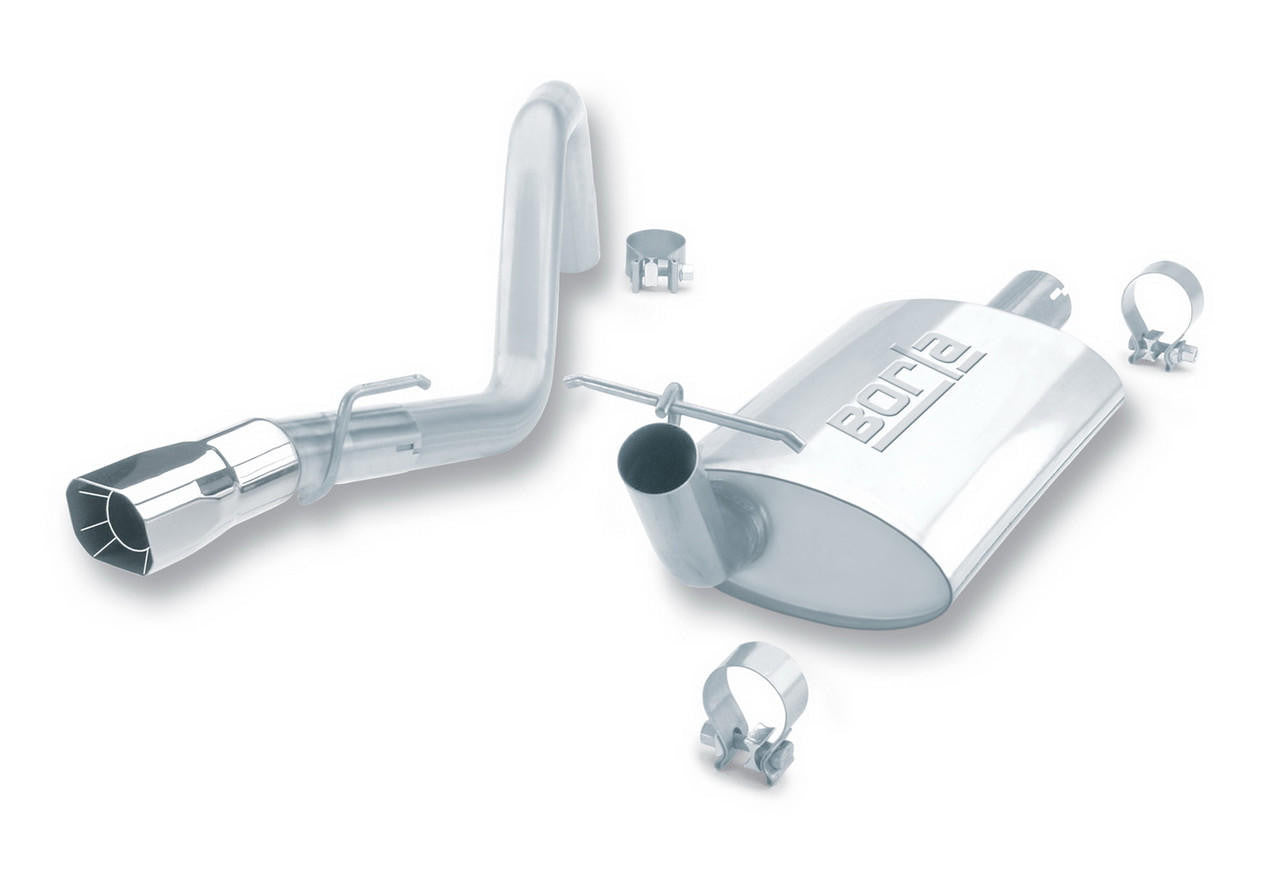 1991-1995 Jeep Wrangler YJ Cat-Back Exhaust System, Touring, Chrome Tips - Apollo Off-Road