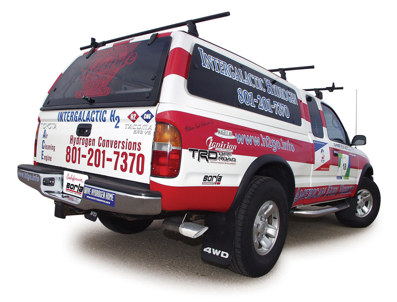 1995-1999 Toyota Tacoma Cat-Back Exhaust System, Touring, Chrome Tips - Apollo Off-Road