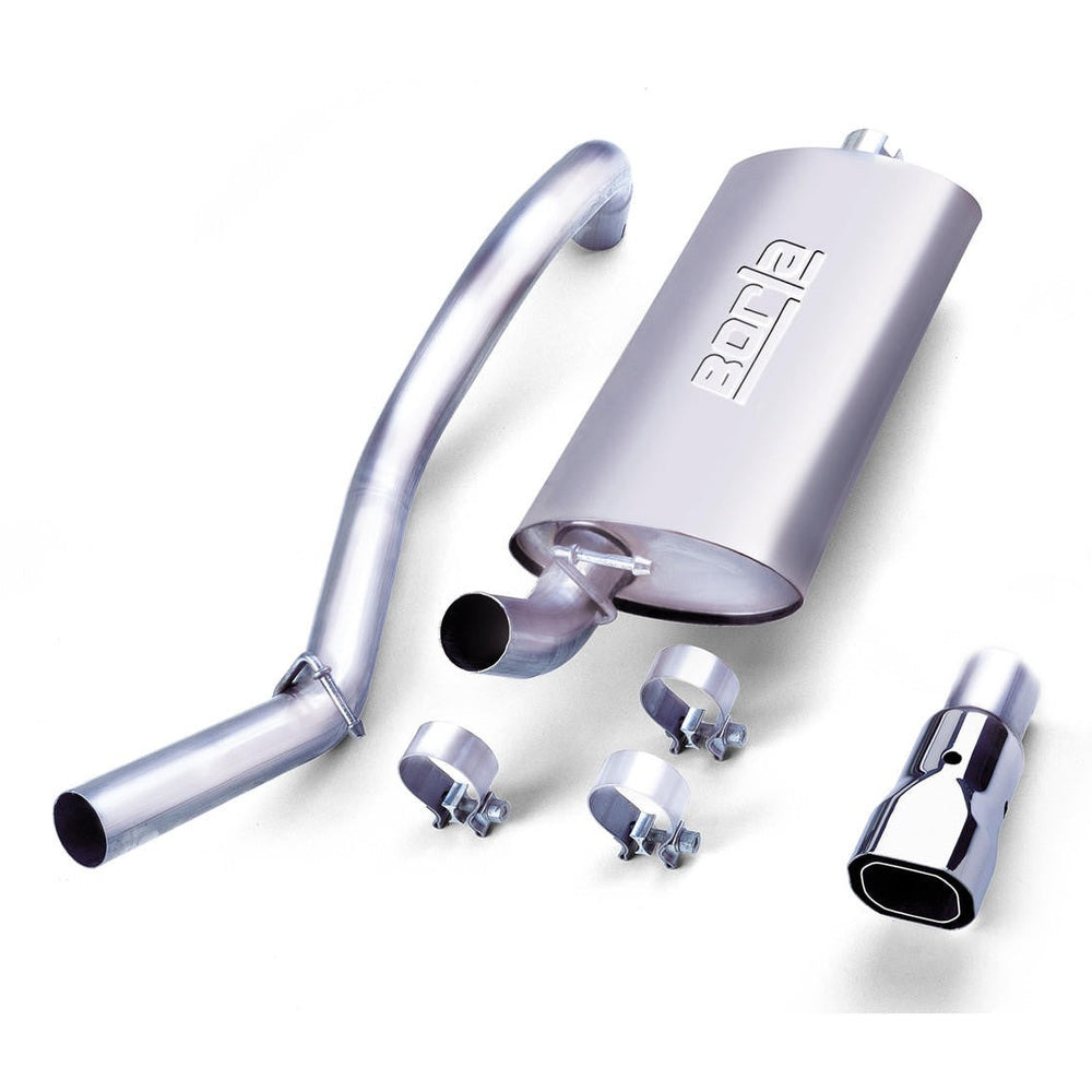 1997-1999 Jeep Wrangler TJ Cat-Back Exhaust System, Touring, Chrome Tips - Apollo Off-Road