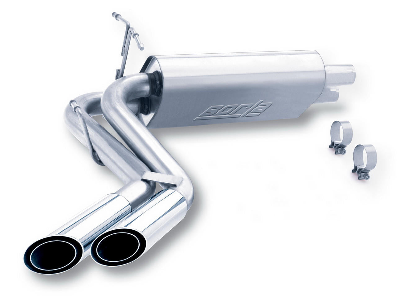 1999-2004 Ford F-150 Lightning Cat-Back Exhaust System, Touring, Chrome Tips - Apollo Off-Road
