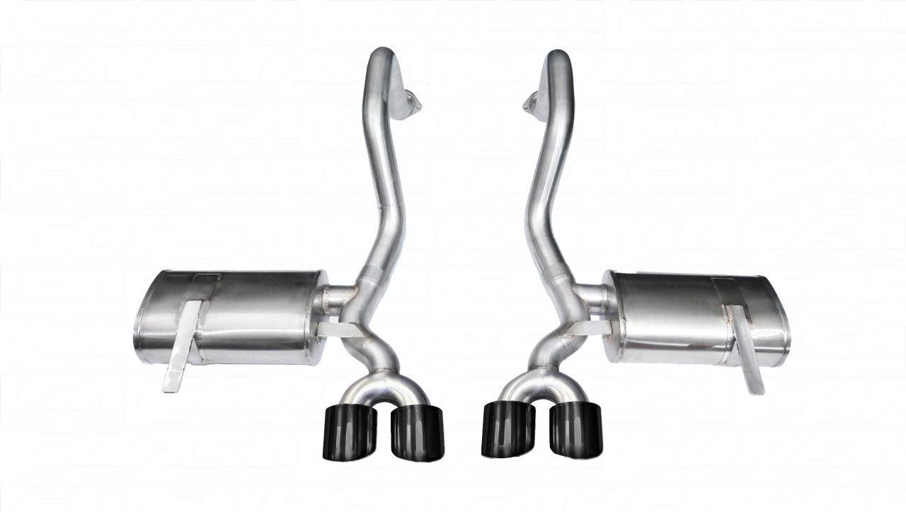 2.5 Inch Axle-Back Xtreme Dual Exhaust Black 4.0 Inch Tips 97-2004 Corvette C5-Z06 5.7L V8 Stainless Steel - Apollo Off-Road