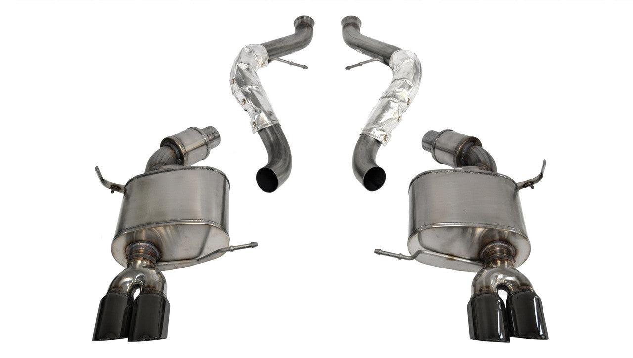 2.5 Inch Cat-Back Sport Dual Rear Exhaust 3.0 Inch Black Tips 08-12 BMW M3 E90 Stainless Steel - Apollo Off-Road