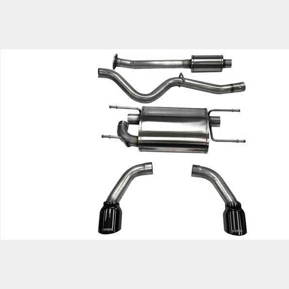 2.5 Inch Cat-Back Sport Dual Rear Exhaust 4.5 Inch Black Tips 12-Pres Subaru BRZ-Toyota 86 12-16 Scion FR-S Coupe 2.0L Stainless Steel - Apollo Off-Road