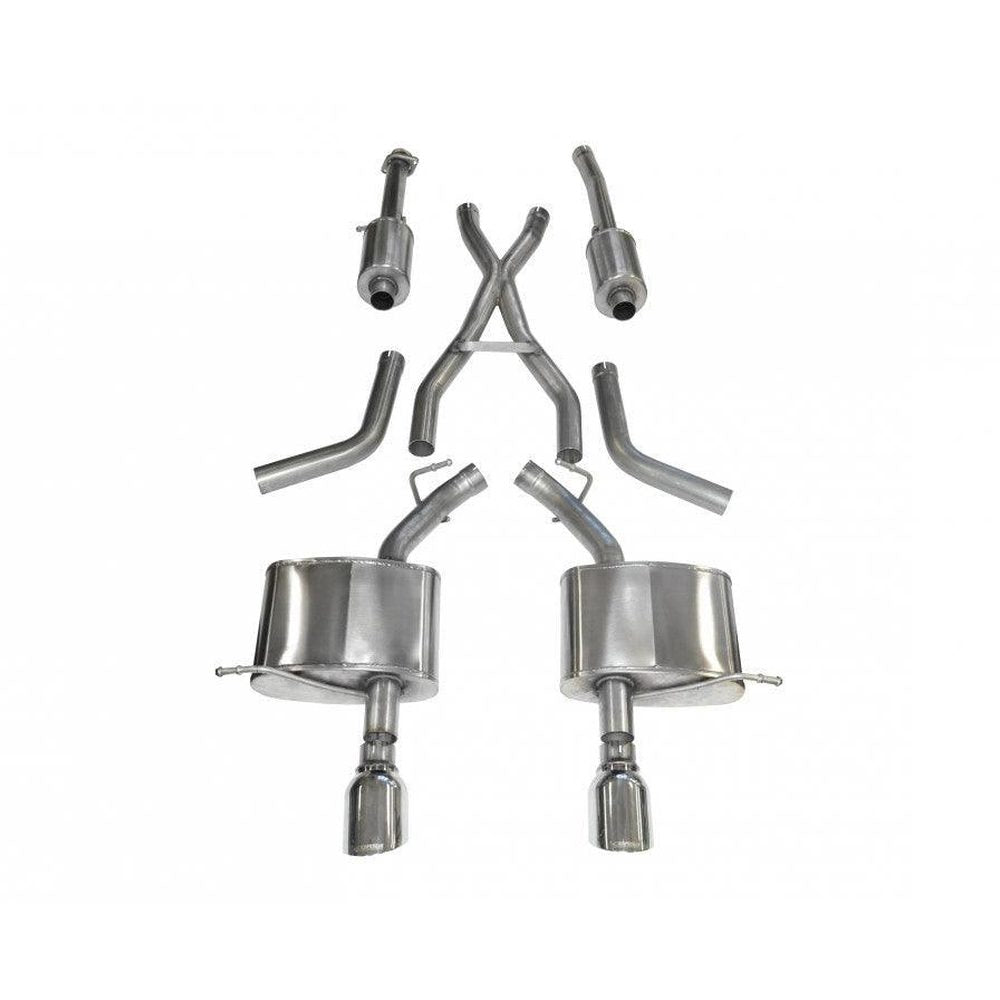 2.5 Inch Cat-Back Sport Dual Rear Exhaust 4.5 Inch Polished Tips 11-Present Dodge Durango 5.7L V8 Stainless Steel - Apollo Off-Road