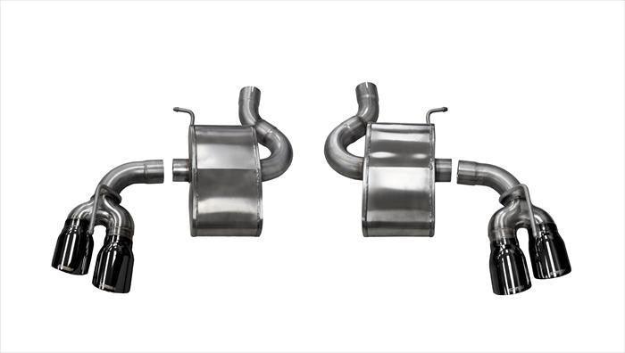 2.75 Inch Axle-Back Sport Dual Exhaust 4.0 Inch Black Tips 16-19 Chevy Camaro SS-17-18 Camaro ZL1 6.2L V8 Stainless Steel - Apollo Off-Road