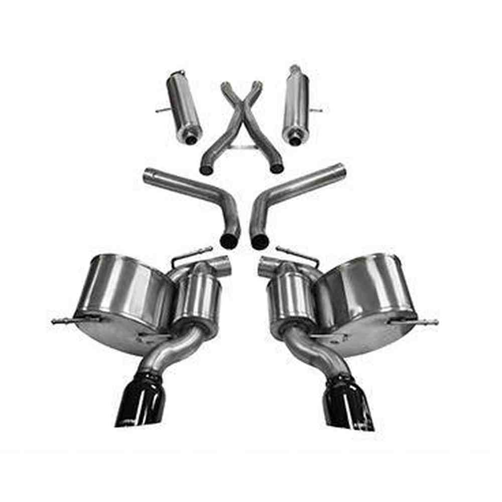 2.75 Inch Cat-Back Sport Single Exhaust 4.5 Inch Black Tips 12-Present Jeep Grand Cherokee SRT-8-SRT 6.4L V8 Stainless Steel - Apollo Off-Road