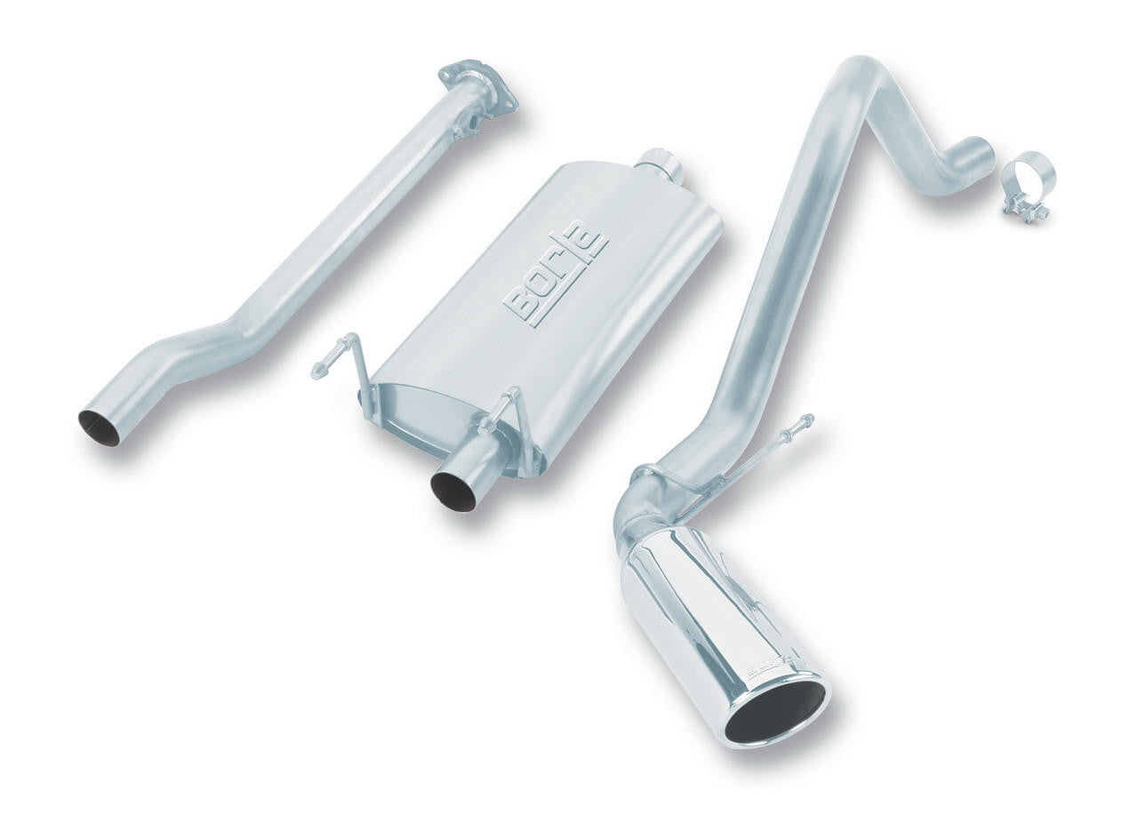 2000-2004 Toyota Tacoma Cat-Back Exhaust System, Touring, Chrome Tips - Apollo Off-Road