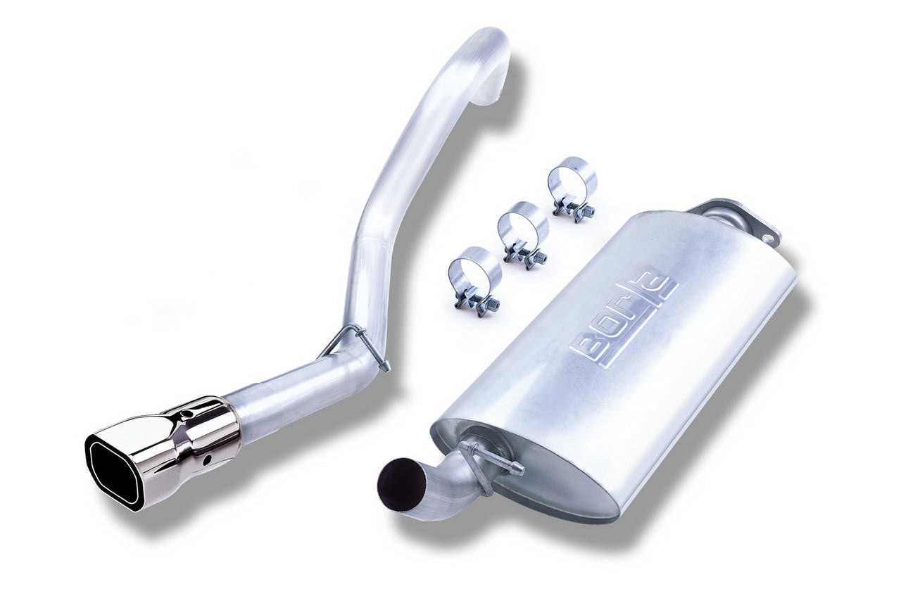 2000-2006 Jeep Wrangler TJ Cat-Back Exhaust System, Touring, Chrome Tips - Apollo Off-Road