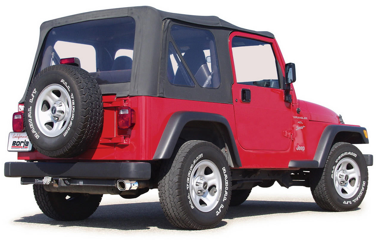 2000-2006 Jeep Wrangler TJ Cat-Back Exhaust System, Touring, Chrome Tips - Apollo Off-Road