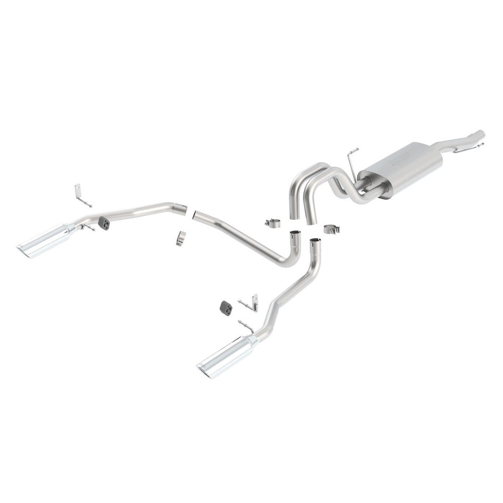 2004-2008 Ford F-150 Cat-Back Exhaust System, Touring, Chrome Tips - Apollo Off-Road