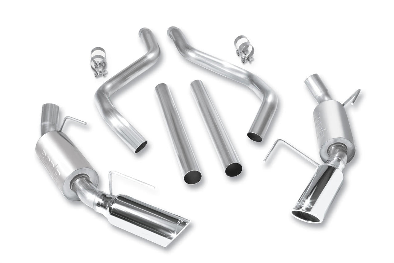 2005-2009 Ford Mustang GT Cat-Back Exhaust System, ATAK, Chrome Tips - Apollo Off-Road