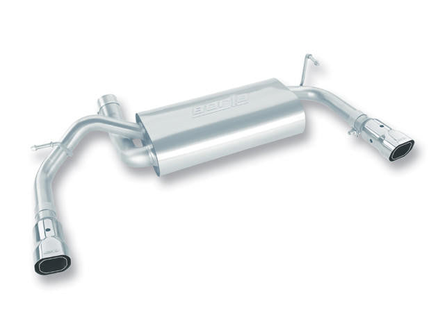 2007-2011 Jeep Wrangler JK-JKU Axle-Back Exhaust System, Touring, Chrome Tips - Apollo Off-Road
