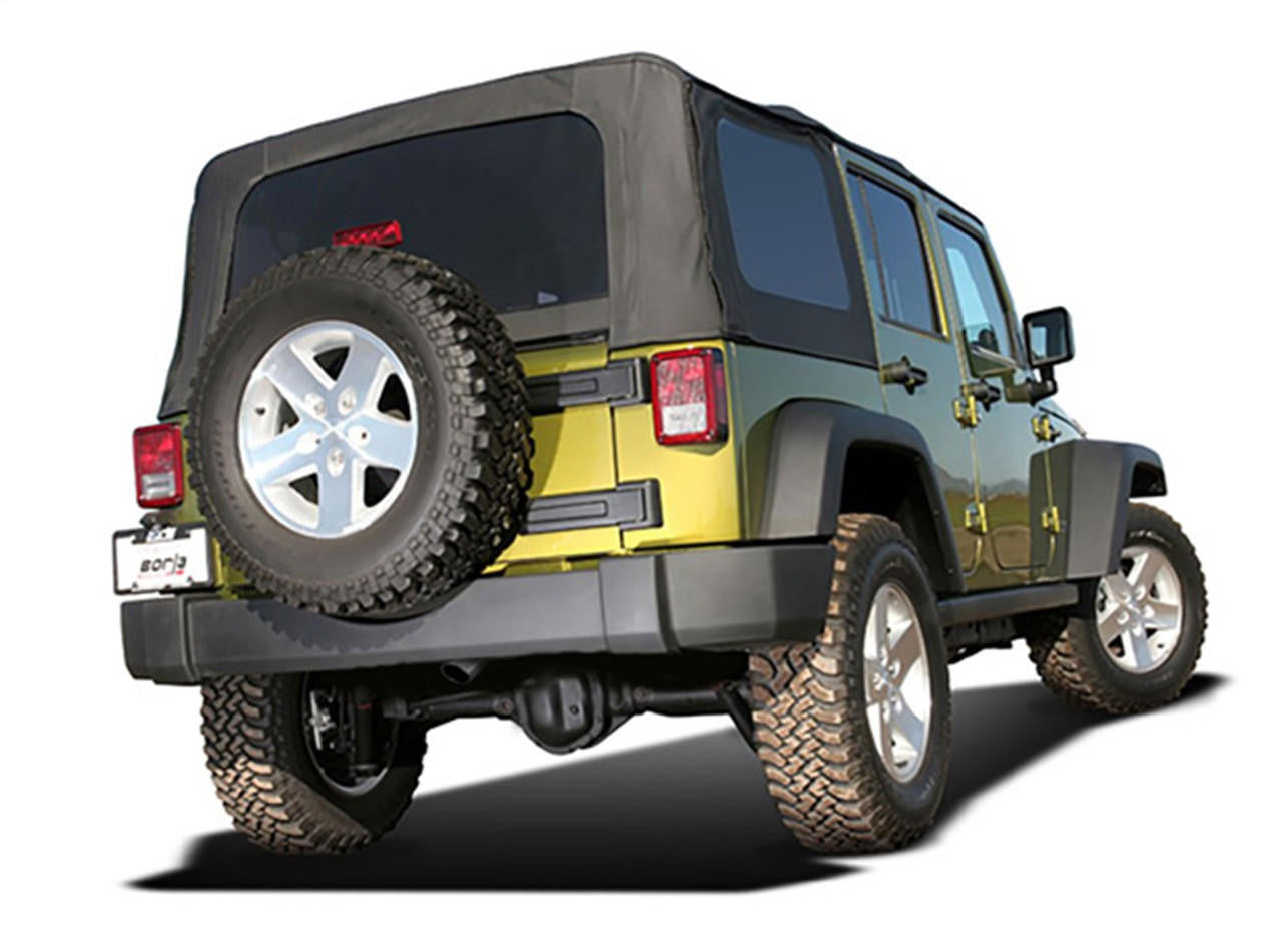 2007-2011 Jeep Wrangler JKU Cat-Back Exhaust System, S-Type, Chrome Tips - Apollo Off-Road