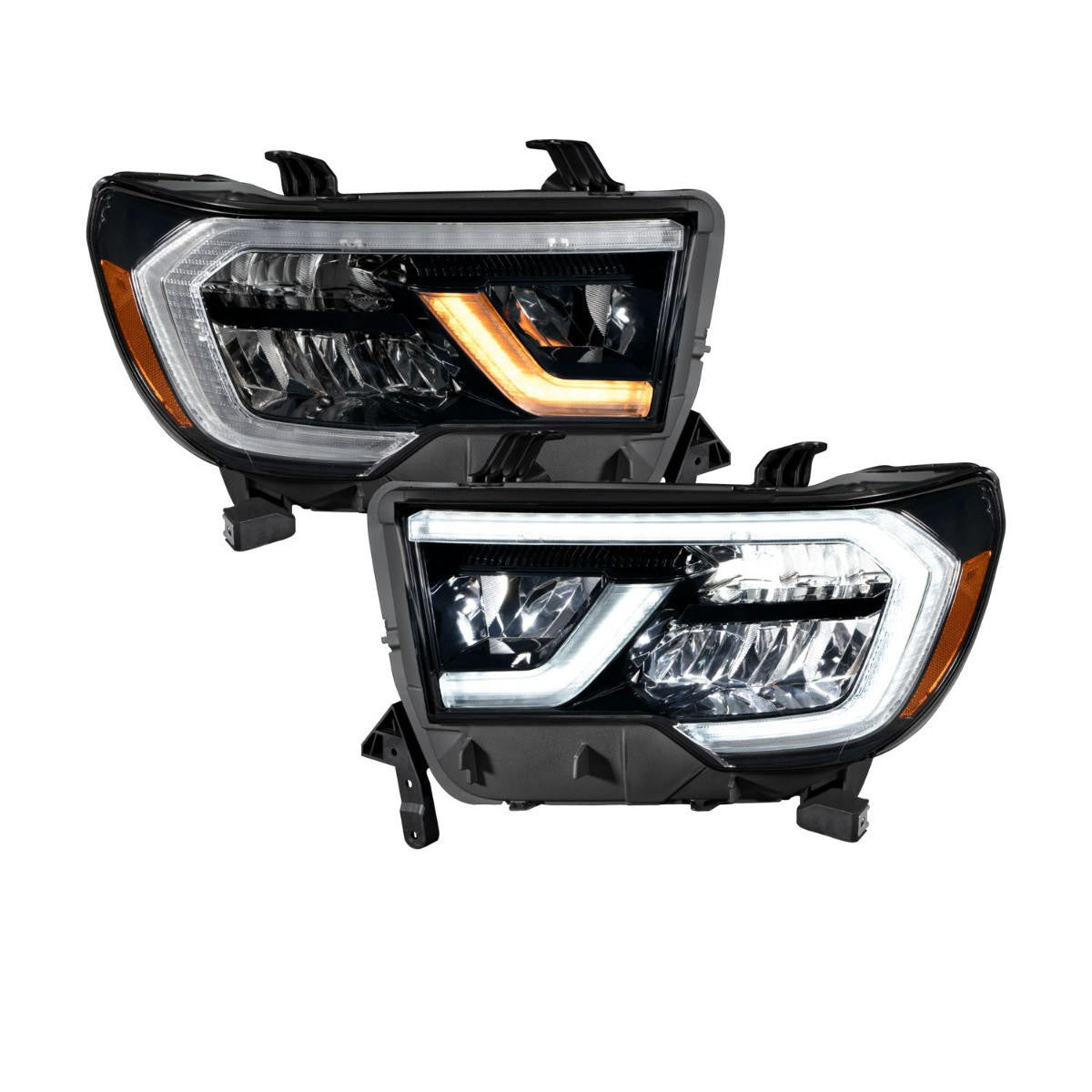 2007-2013 Toyota Tundra and 2008-2017 Sequoia LED Reflector Headlights Pair - Apollo Off-Road
