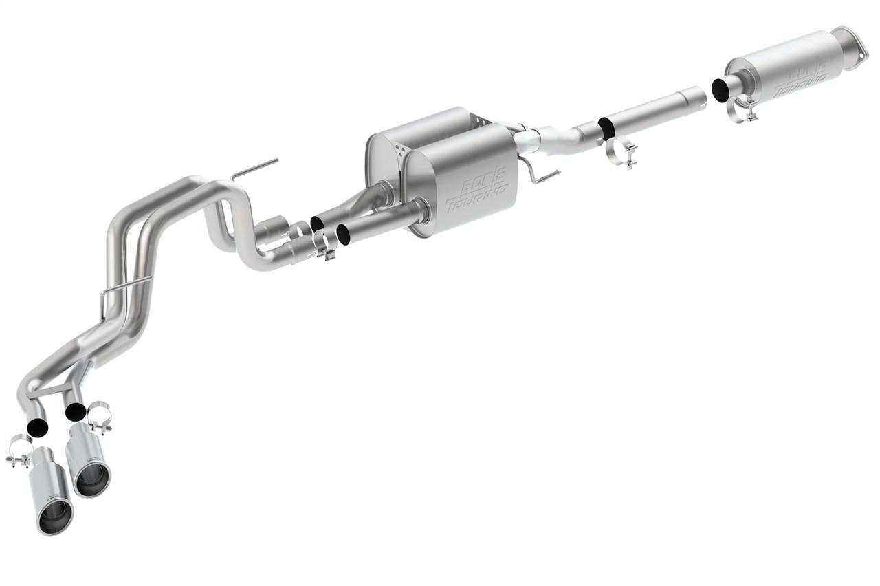 2010-2014 Ford F-150 SVT Raptor-F-150 Harley Davidson Cat-Back Exhaust System, Touring, Chrome Tips - Apollo Off-Road