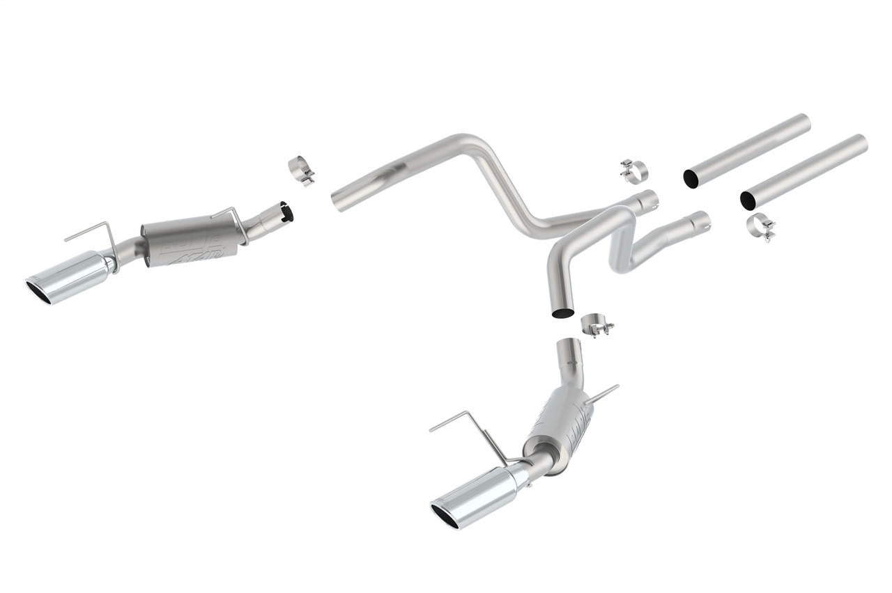 2010 Mustang GT Cat-Back Exhaust System, ATAK, Chrome Tips - Apollo Off-Road