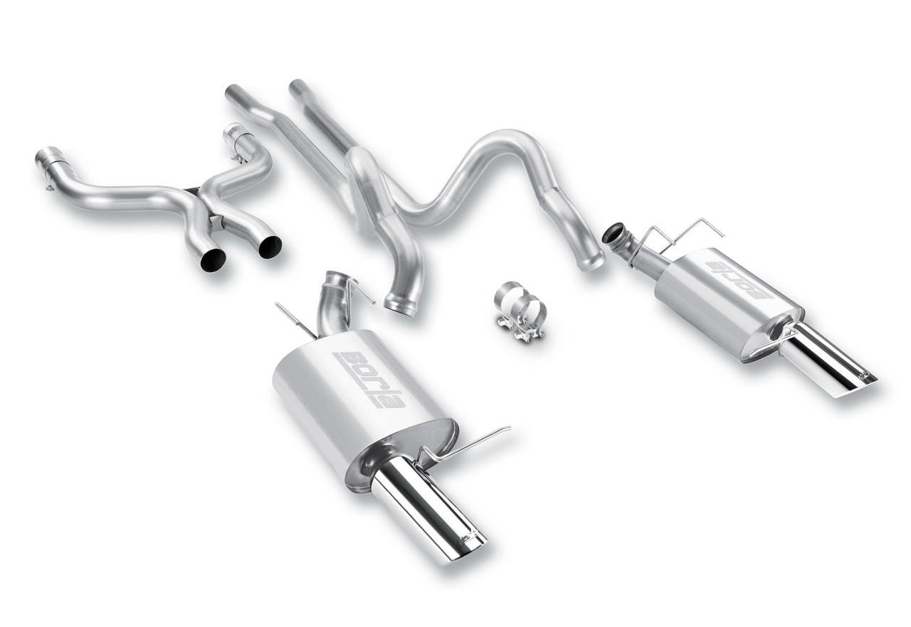 2011-2012 Ford Mustang GT-Boss 302 Cat-Back Exhaust System, ATAK, Chrome Tips - Apollo Off-Road