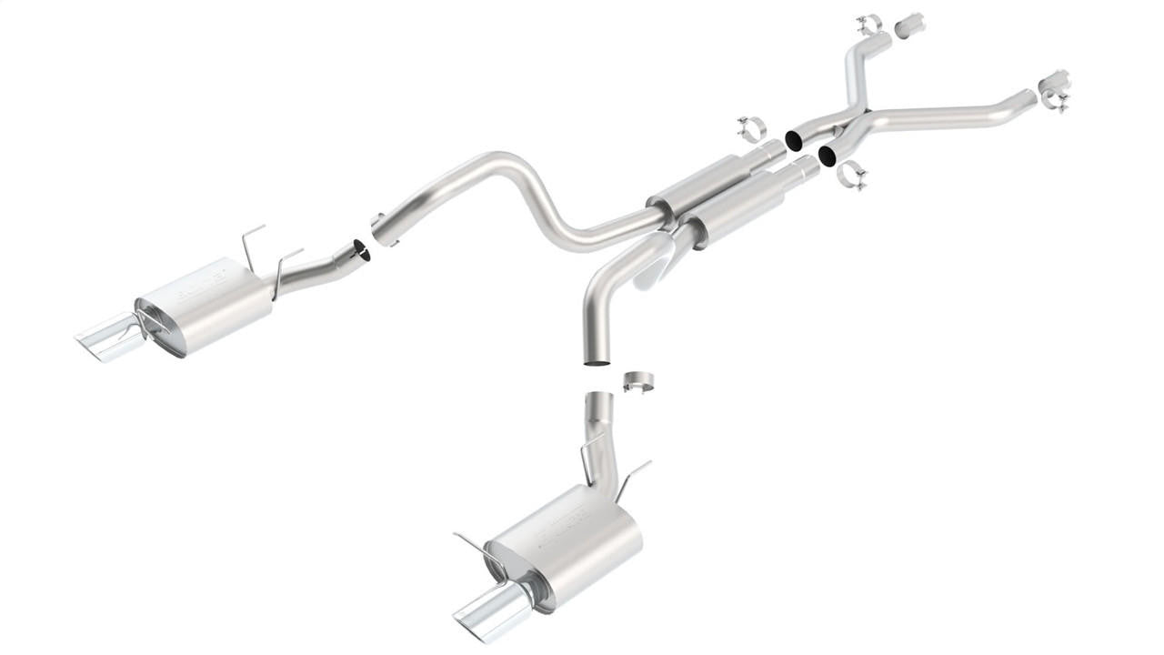 2011-2012 Mustang GT-Shelby Mustang GT500 Cat-Back Exhaust System, S-Type, Chrome Tips - Apollo Off-Road