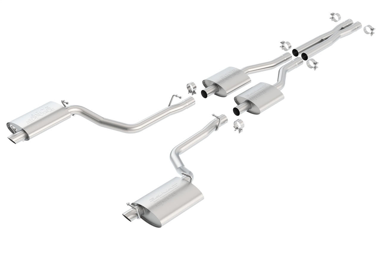 2011-2014 Chrysler 300C-Dodge Charger R-T Cat-Back Exhaust System, S-Type, Chrome Tips - Apollo Off-Road