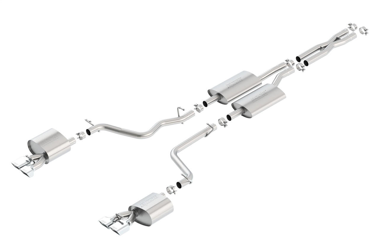 2011-2014 Dodge Challenger SE-SXT V6 Cat-Back Exhaust System, S-Type, Chrome Tips - Apollo Off-Road