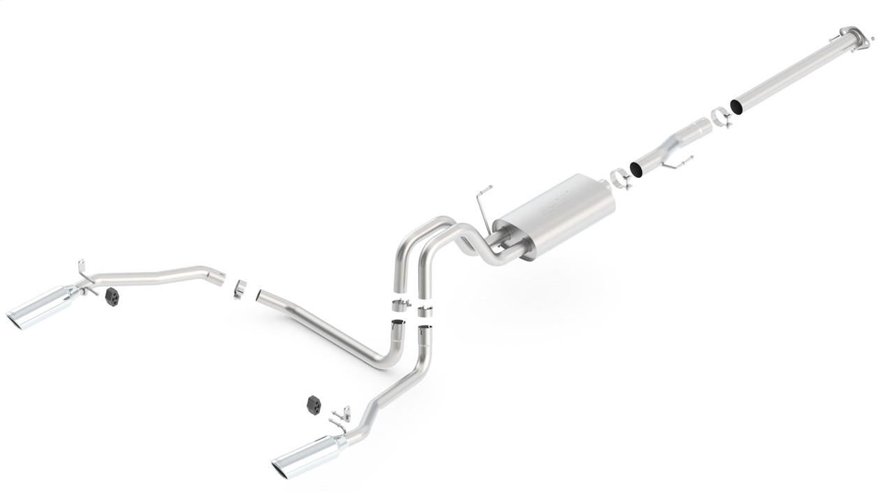 2011-2014 Ford F-150 3.5L EcoBoost Cat-Back Exhaust System, Touring, Chrome Tips - Apollo Off-Road