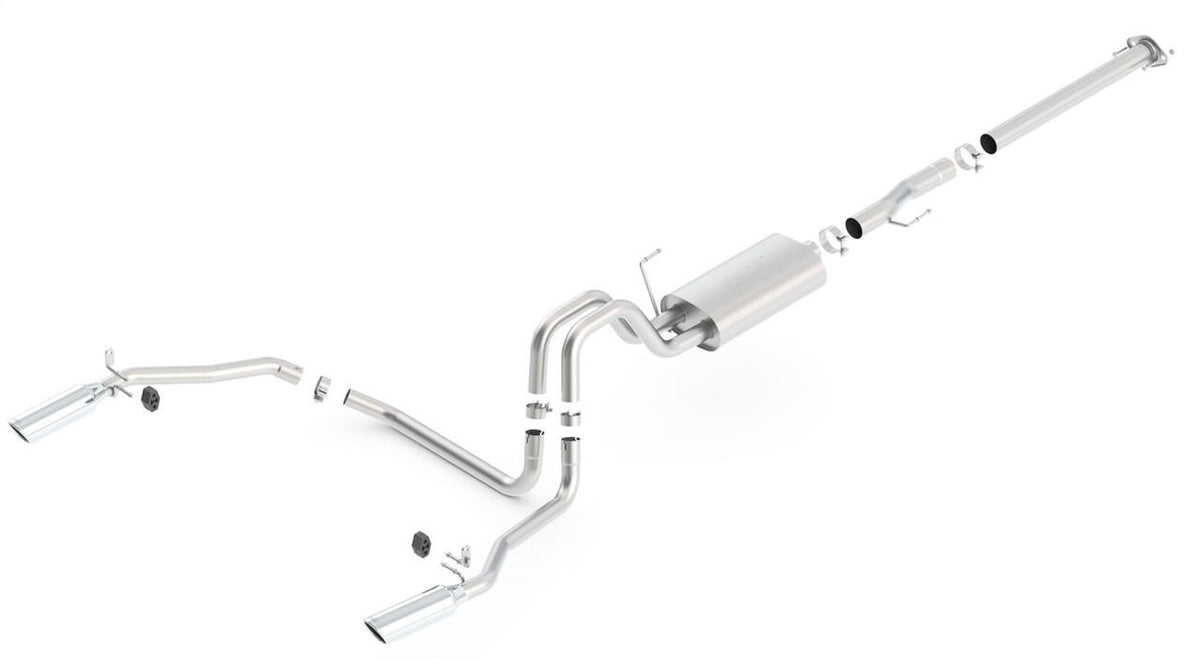2011-2014 Ford F-150 3.5L EcoBoost Cat-Back Exhaust System, Touring, Chrome Tips - Apollo Off-Road