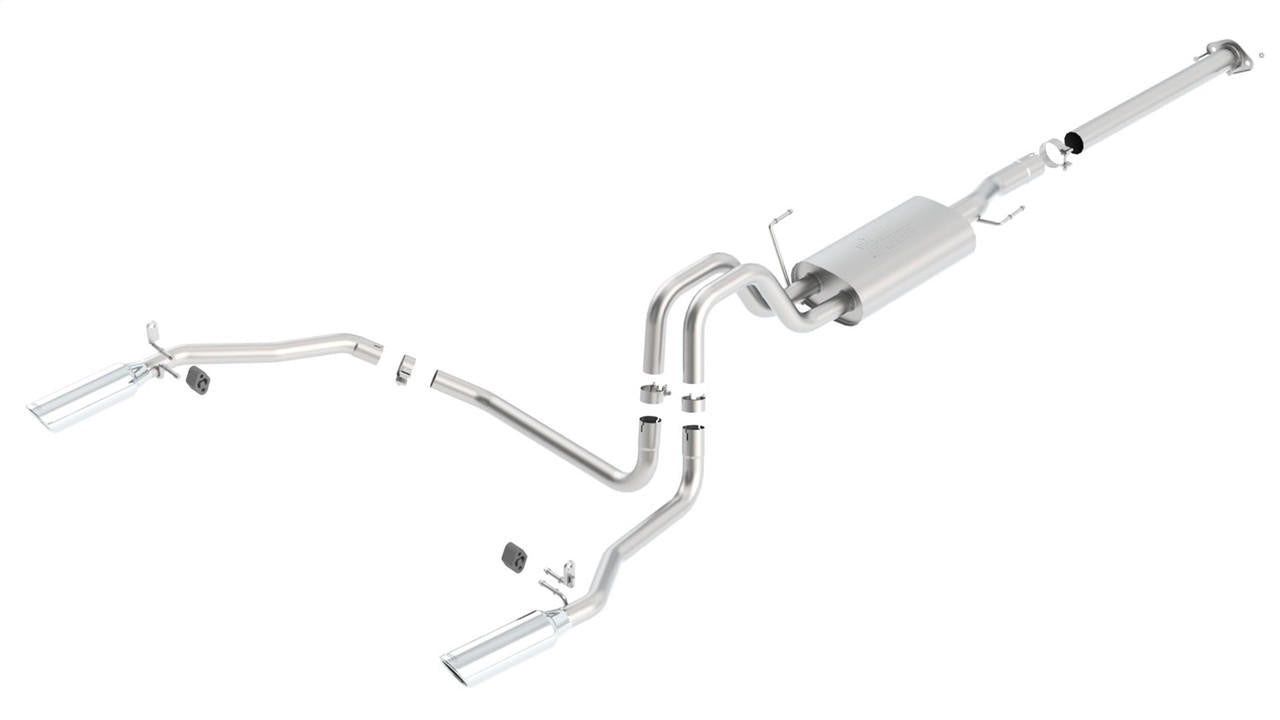 2011-2014 Ford F-150 Cat-Back Exhaust System, ATAK, Chrome Tips - Apollo Off-Road
