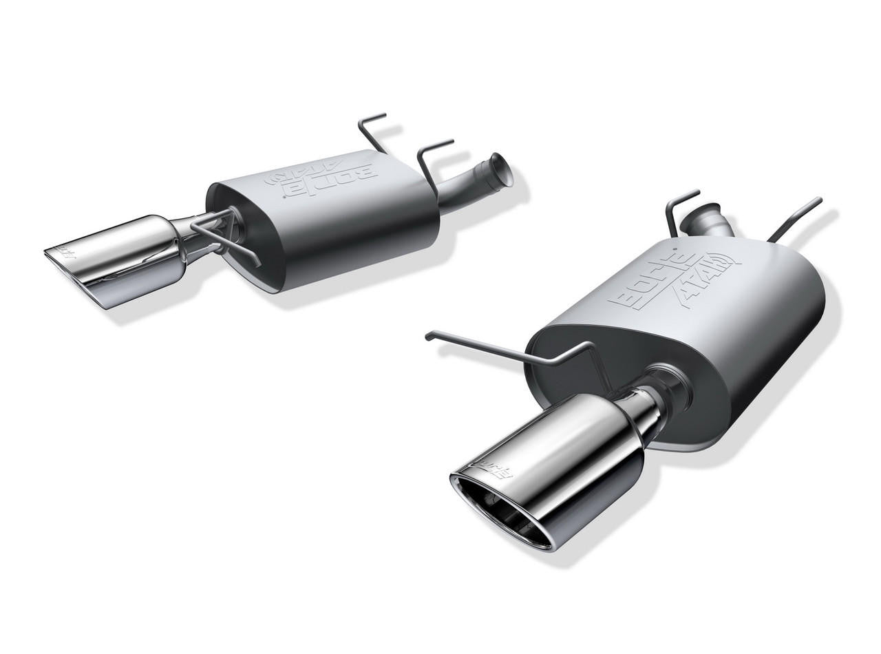 2011-2014 Ford Mustang V6 Axle-Back Exhaust System, ATAK, Chrome Tips - Apollo Off-Road
