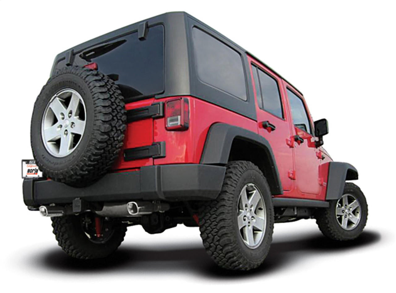 2012-2018 Jeep Wrangler JK Cat-Back Exhaust System, Touring, Chrome Tips - Apollo Off-Road