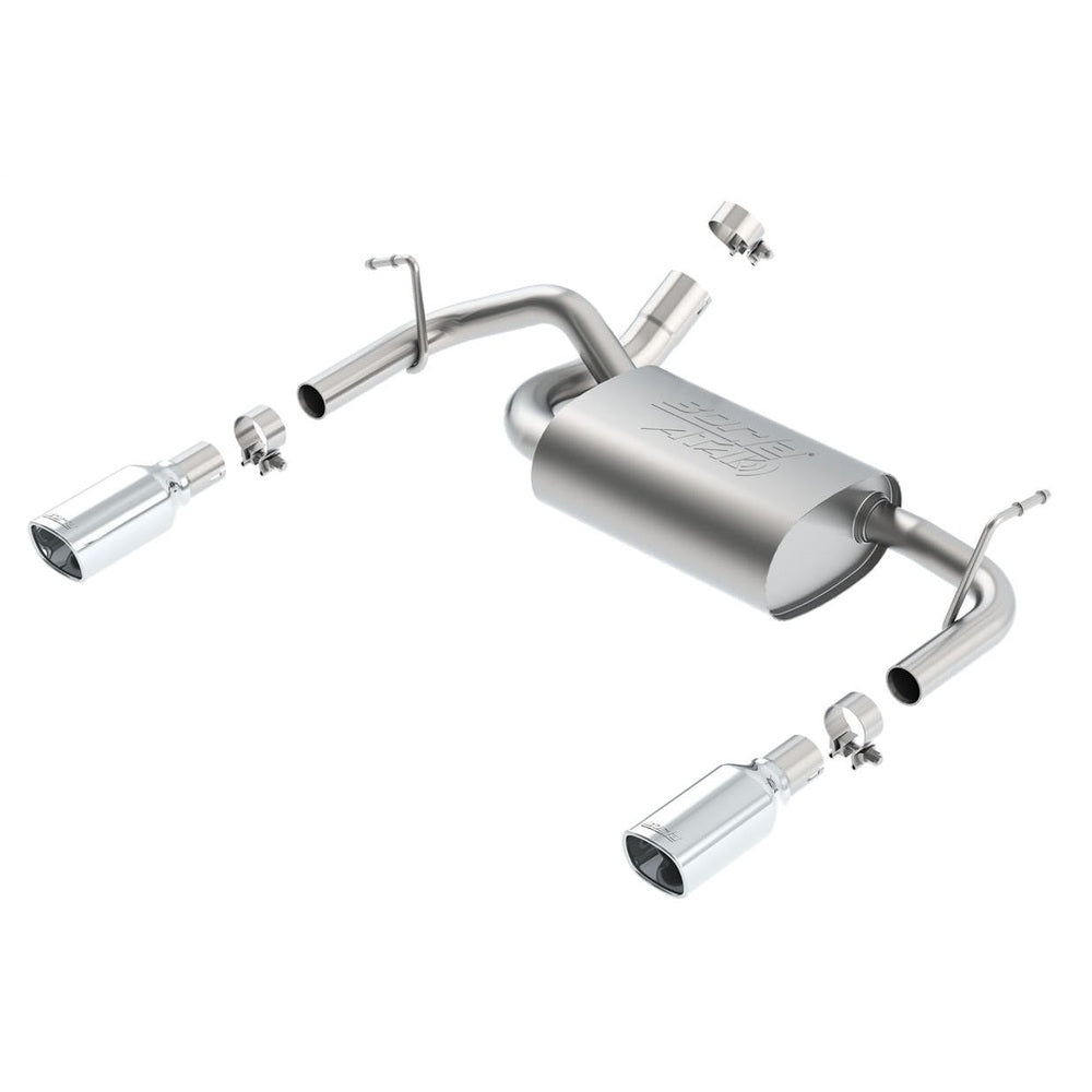 2012-2018 Jeep Wrangler JK-JKU Axle-Back Exhaust System, ATAK, Chrome Tips - Apollo Off-Road