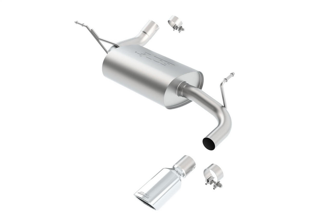 2012-2018 Jeep Wrangler JK-JKU Axle-Back Exhaust System, Touring, Chrome Tips - Apollo Off-Road