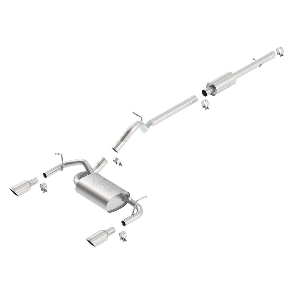2012-2018 Jeep Wrangler JKU Cat-Back Exhaust System, Touring, Chrome Tips - Apollo Off-Road